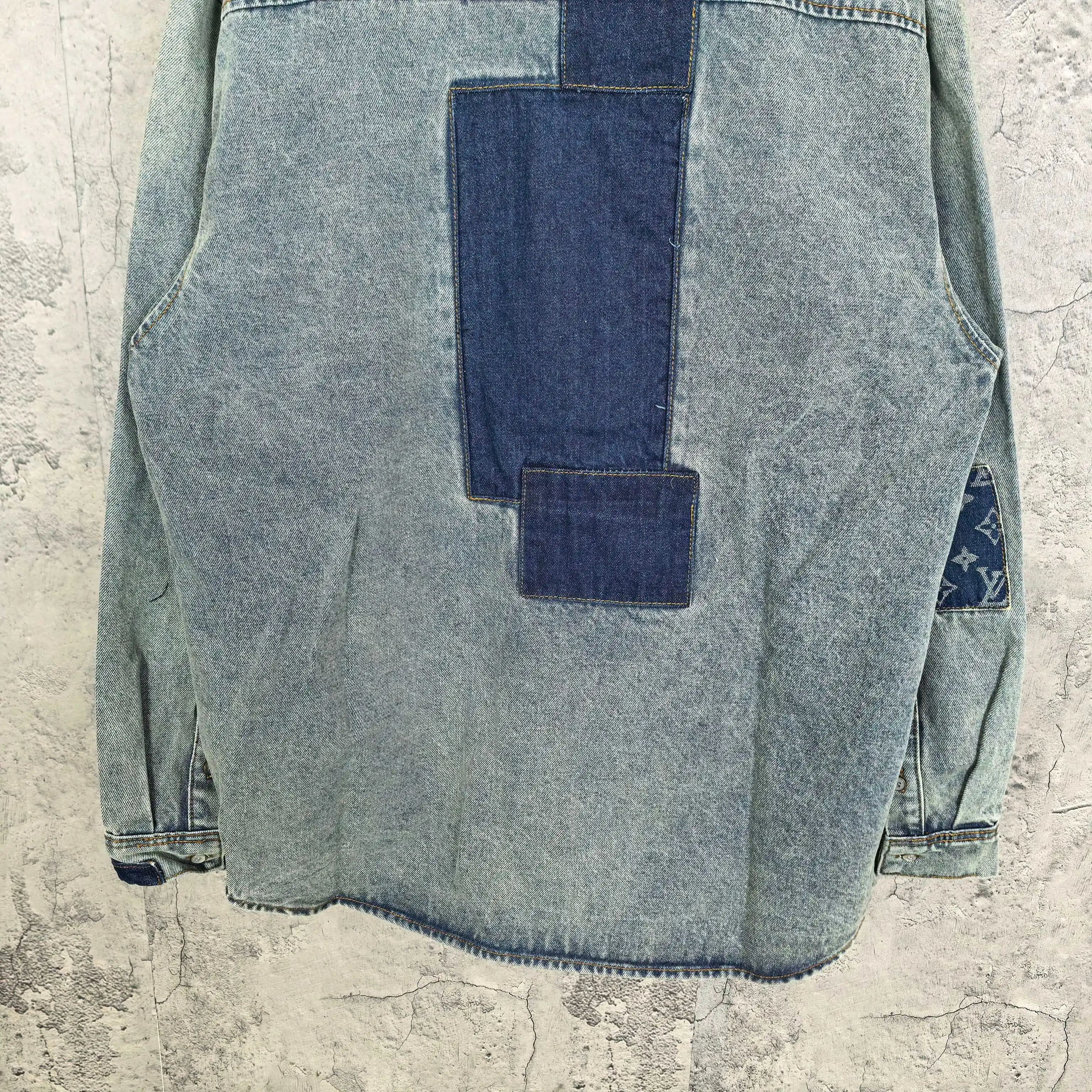 Patchwork Monogram Denim Shirt Jacket D25523204 — view 12