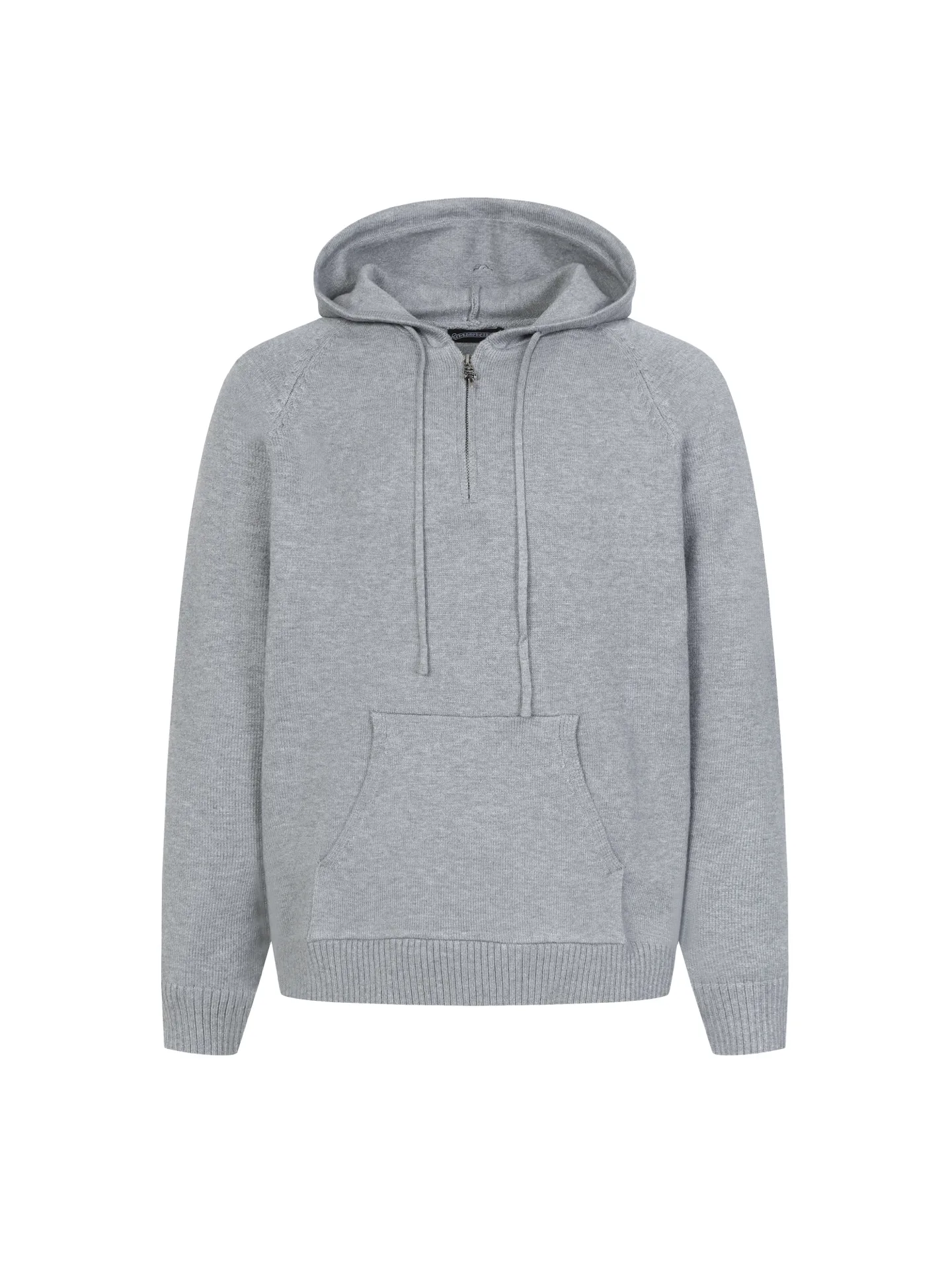 Half-Zip Knitted Cotton Hoodie D26023626