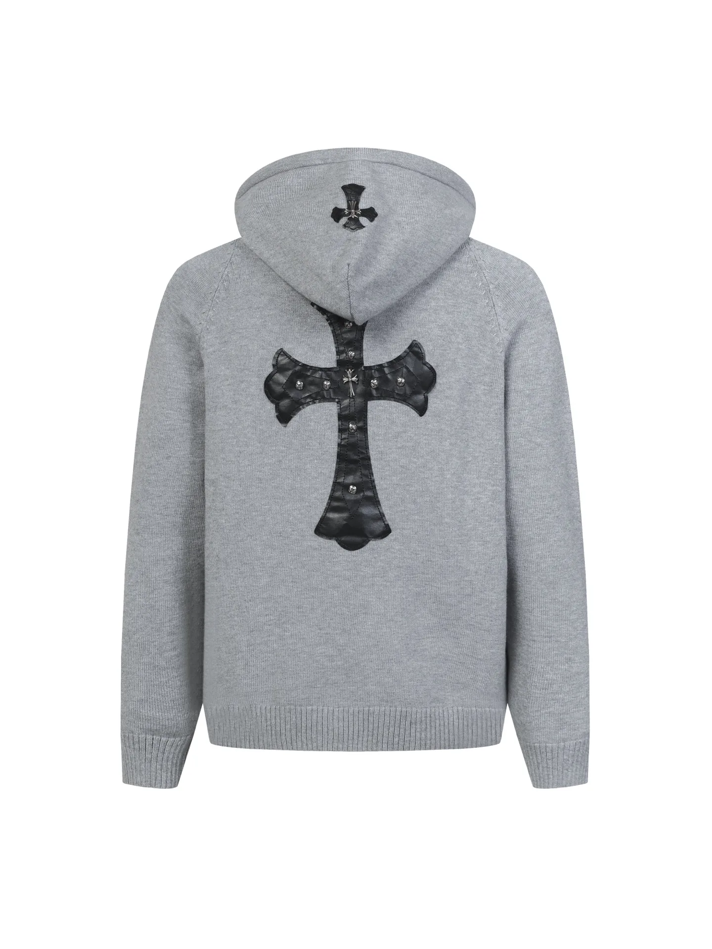 Half-Zip Knitted Cotton Hoodie D26023626 — view 2