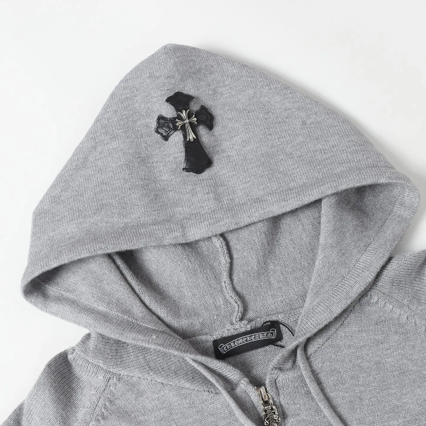 Half-Zip Knitted Cotton Hoodie D26023626 — view 3