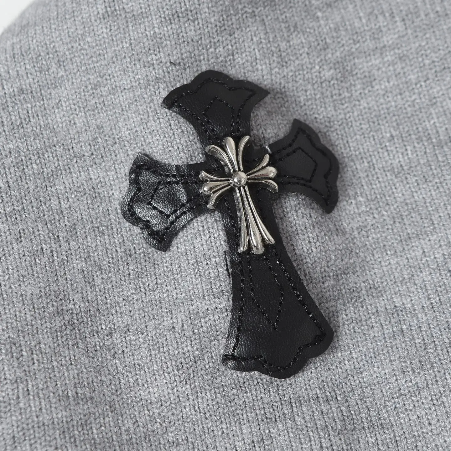 Half-Zip Knitted Cotton Hoodie D26023626 — view 4