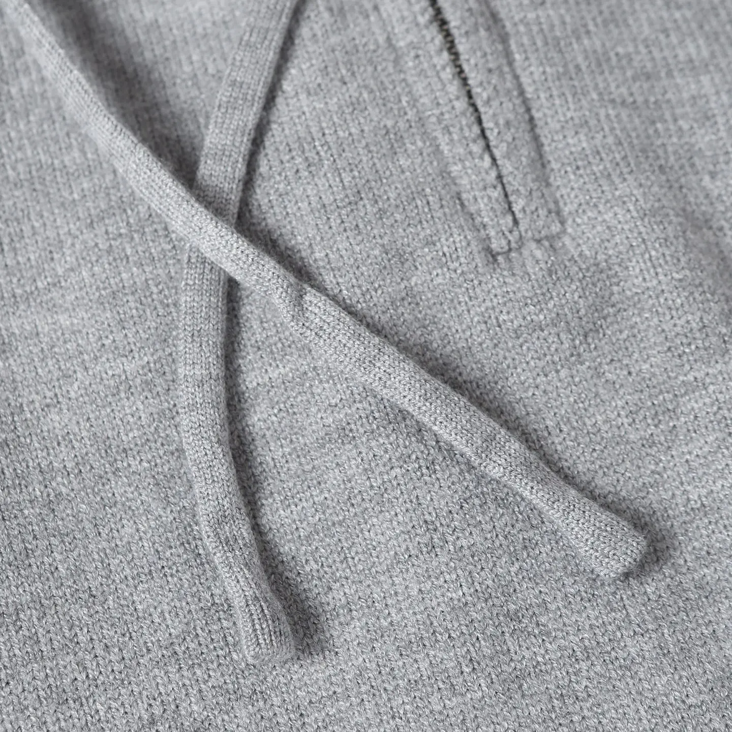 Half-Zip Knitted Cotton Hoodie D26023626 — view 6