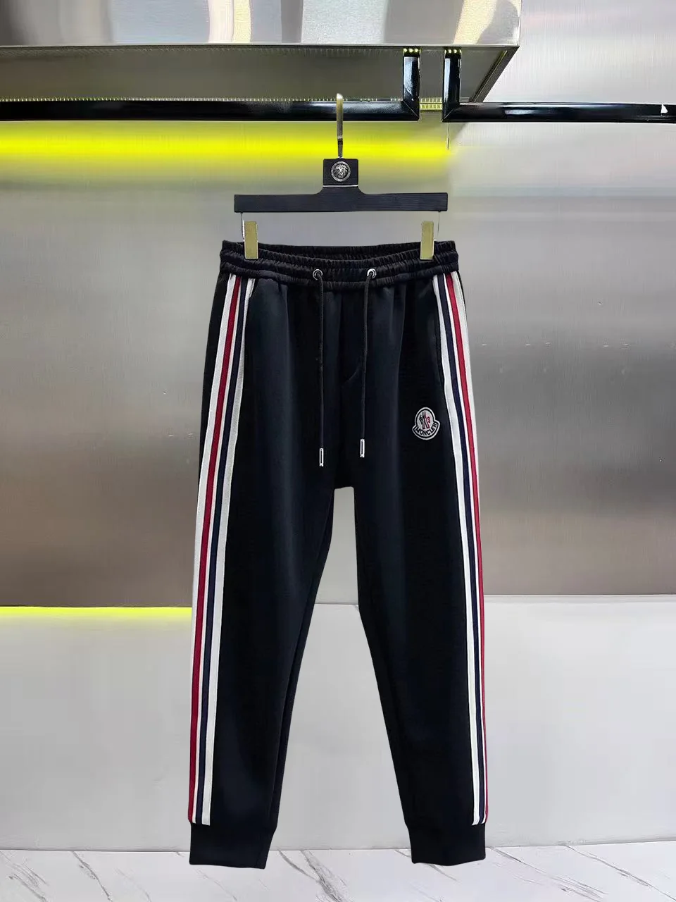 Logo-Appliquéd Striped Cotton-Blend Sweatpants D26014444