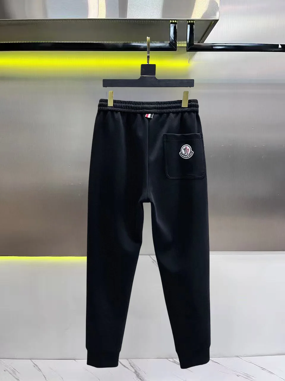 Logo-Appliquéd Striped Cotton-Blend Sweatpants D26014444 — view 2