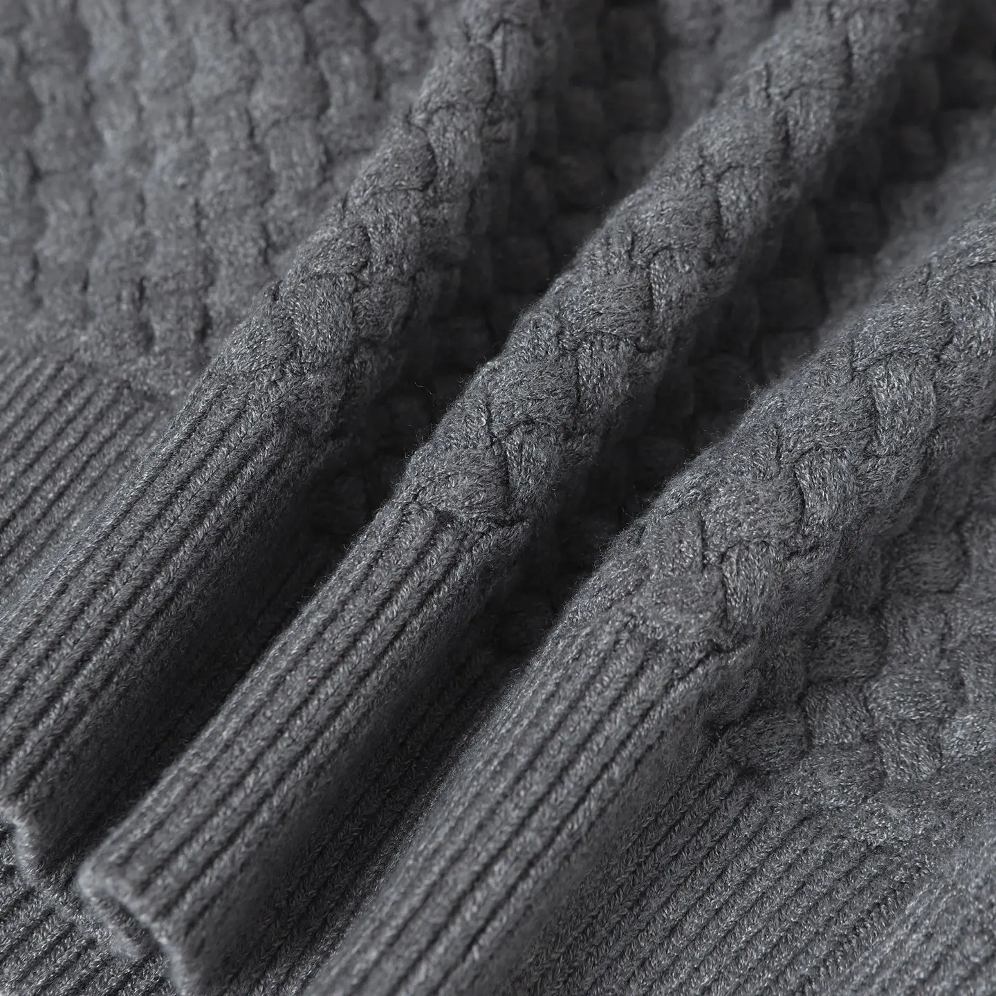 Leather Patch Textured Knit Cardigan D26023620 — view 14