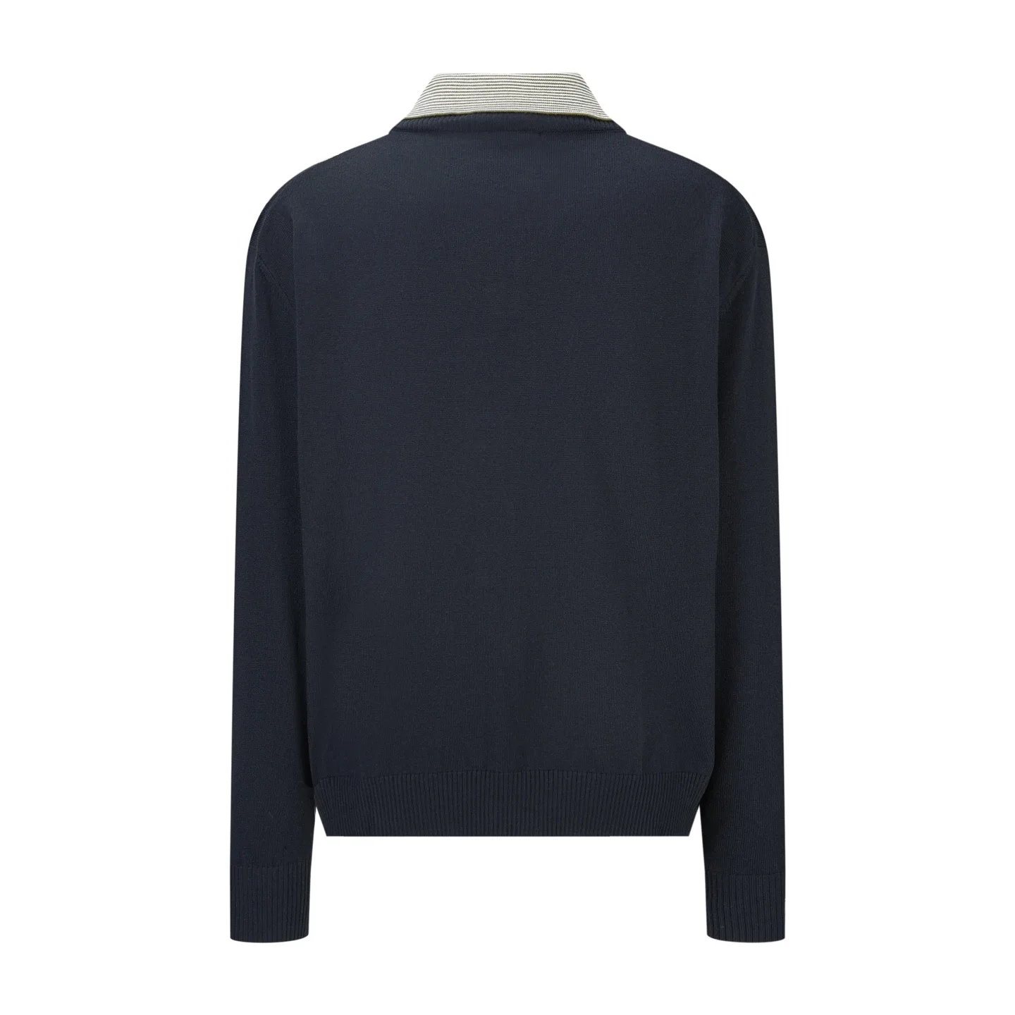 Layered-Effect Cashmere and Cotton Knit Sweater D26019230 — view 2