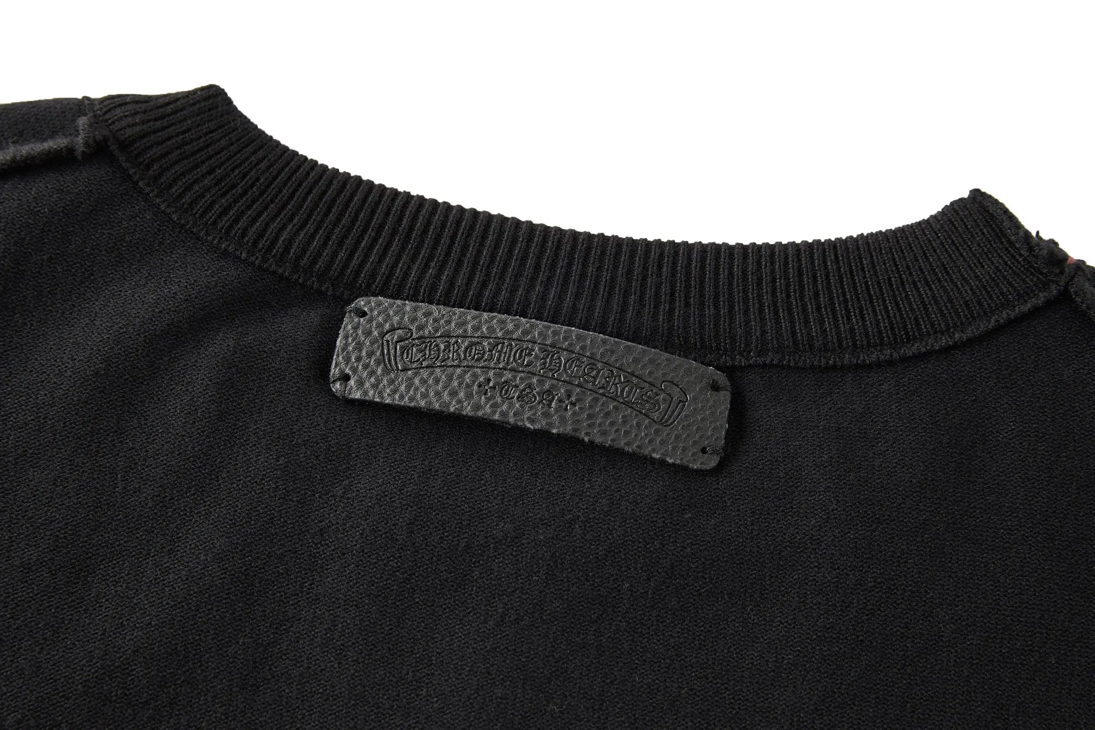Embroidered Sleeve Cashmere-Blend Sweater D26521062 — view 4