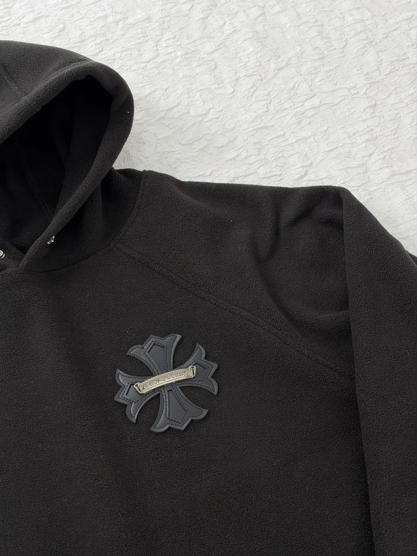 Chrome Hearts Cross Patch Fleece Hoodie D26519191 — view 4