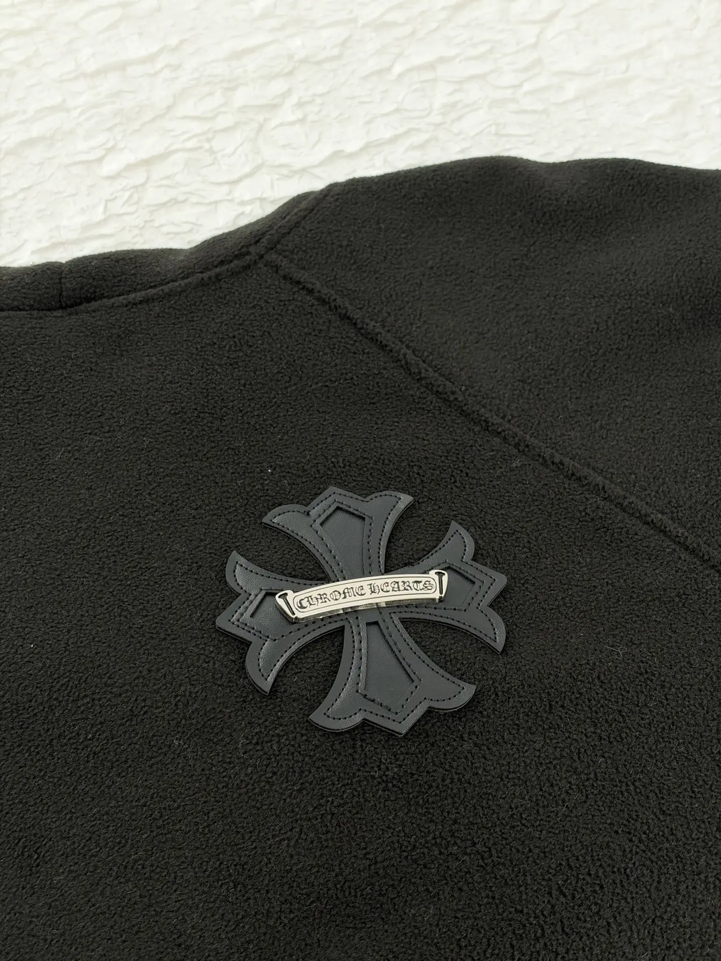 Chrome Hearts Cross Patch Fleece Hoodie D26519191 — view 5