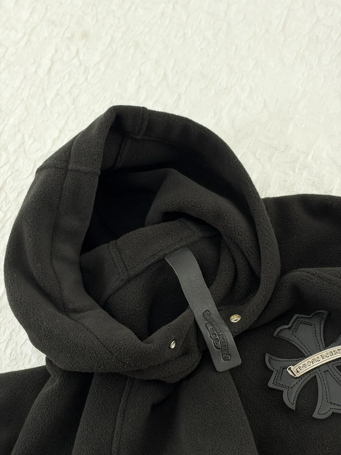 Chrome Hearts Cross Patch Fleece Hoodie D26519191 — view 11
