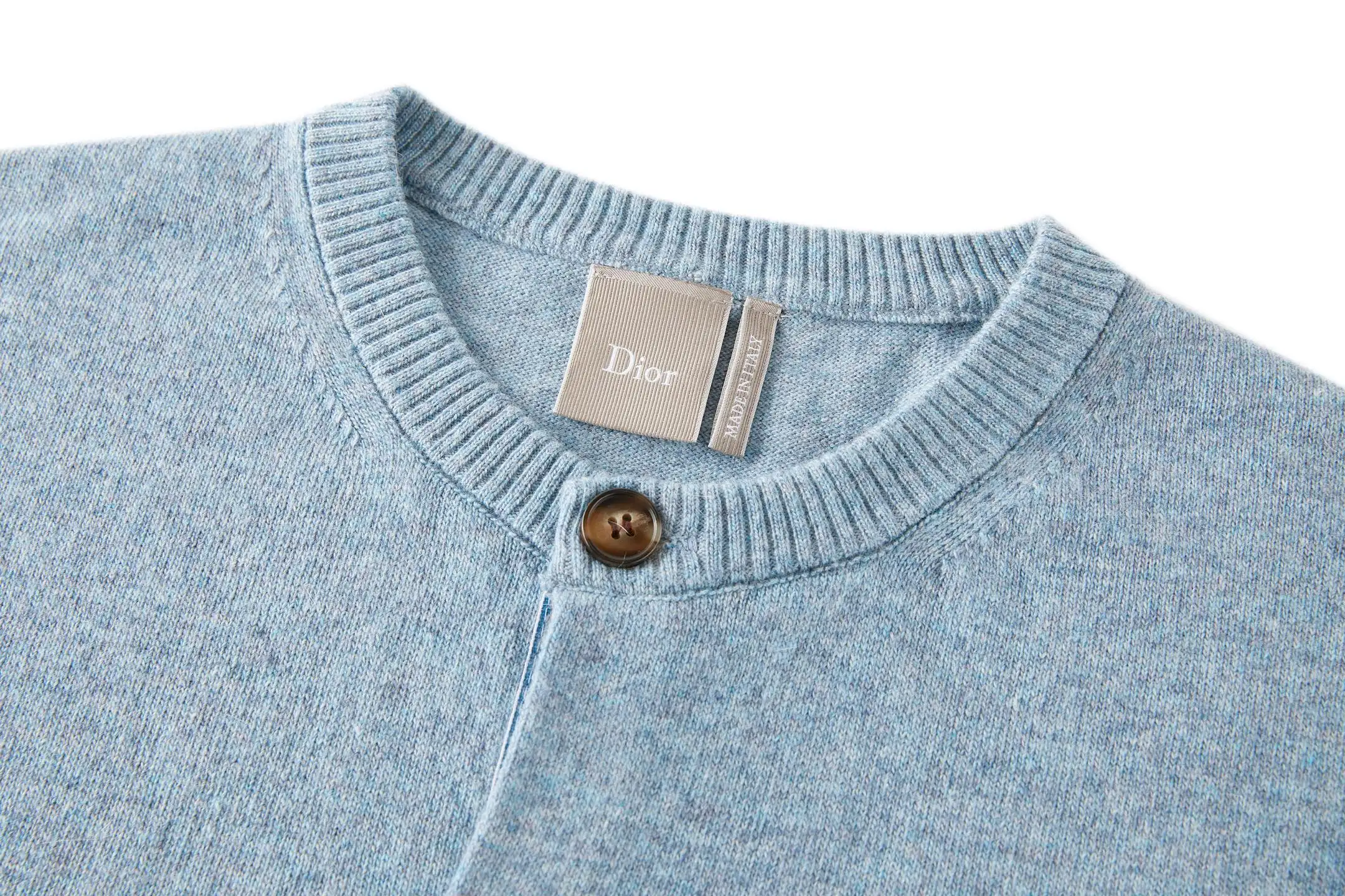 Embroidered Cotton and Cashmere-Blend Cardigan D26521060 — view 3