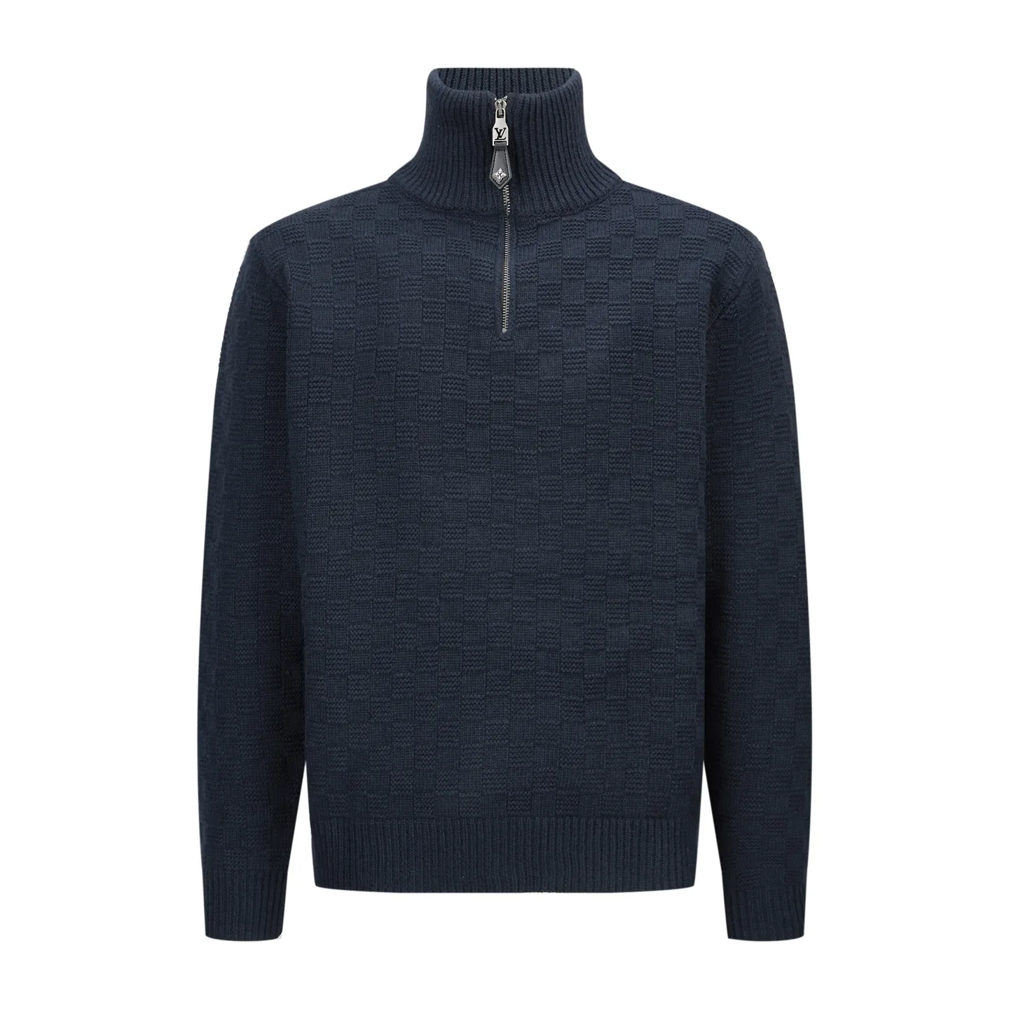 Damier Half-Zip Wool and Cashmere-Blend Sweater D26519228