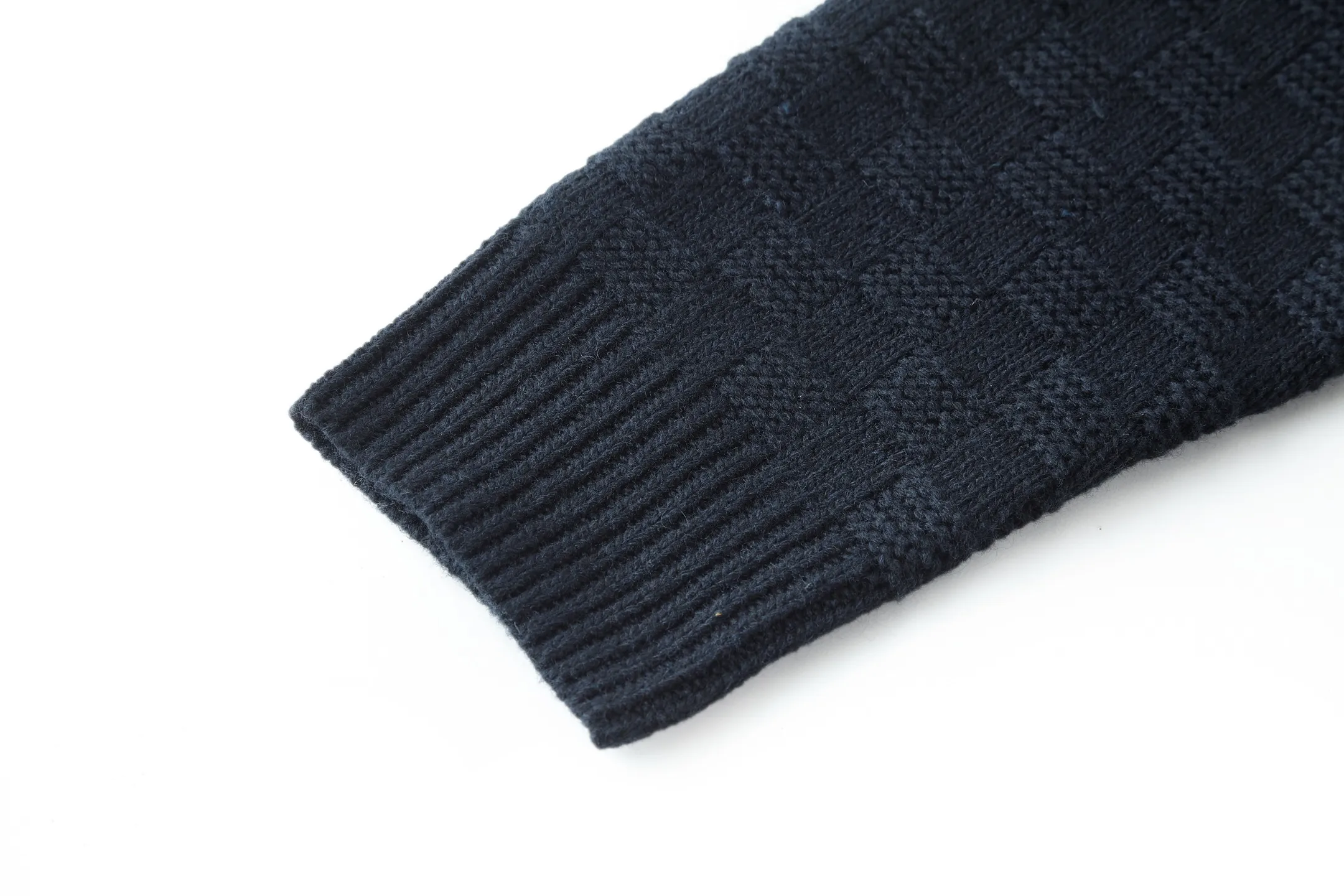 Damier Half-Zip Wool and Cashmere-Blend Sweater D26519228 — view 4
