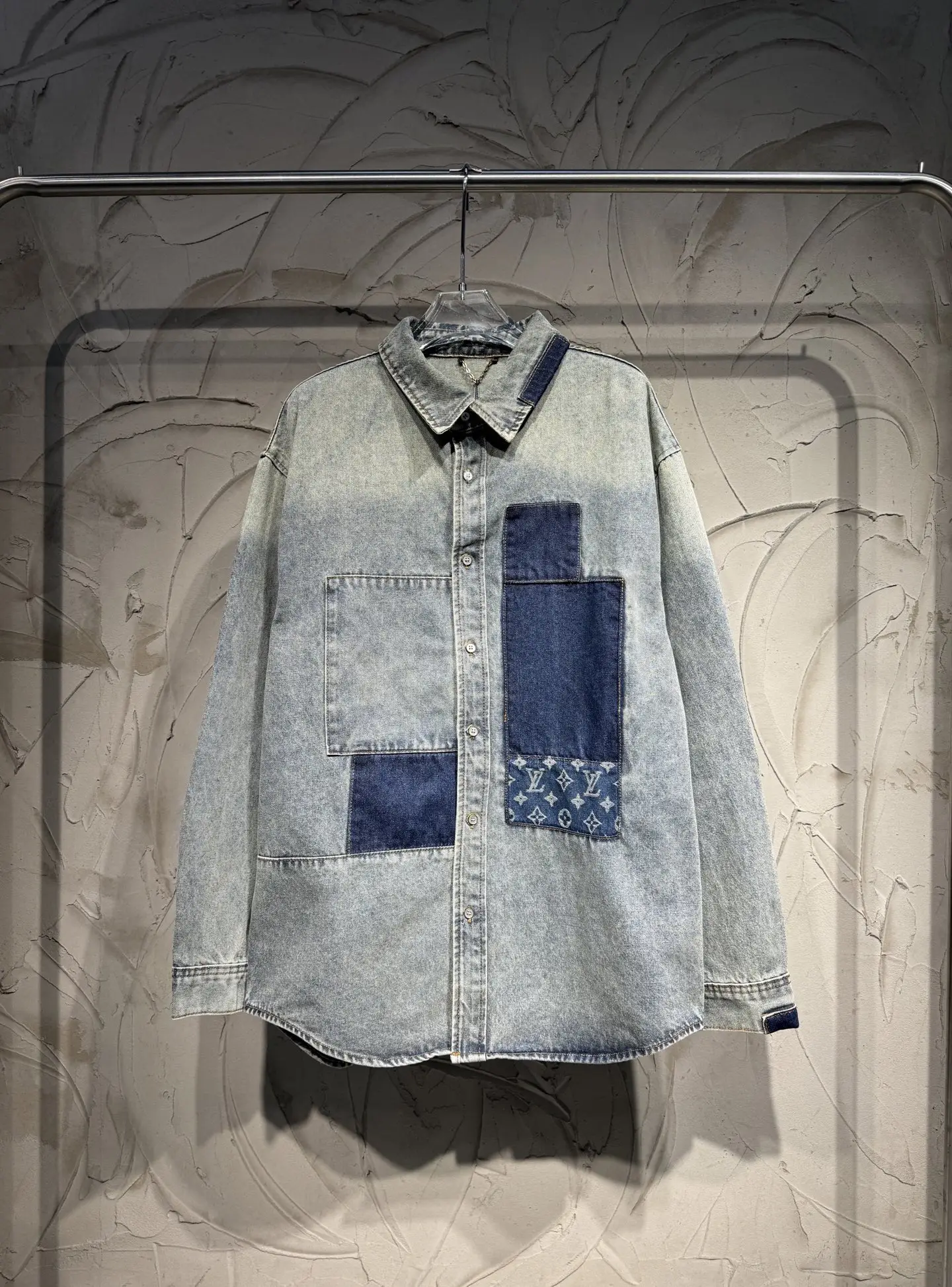 Patchwork Monogram Denim Overshirt D26523063