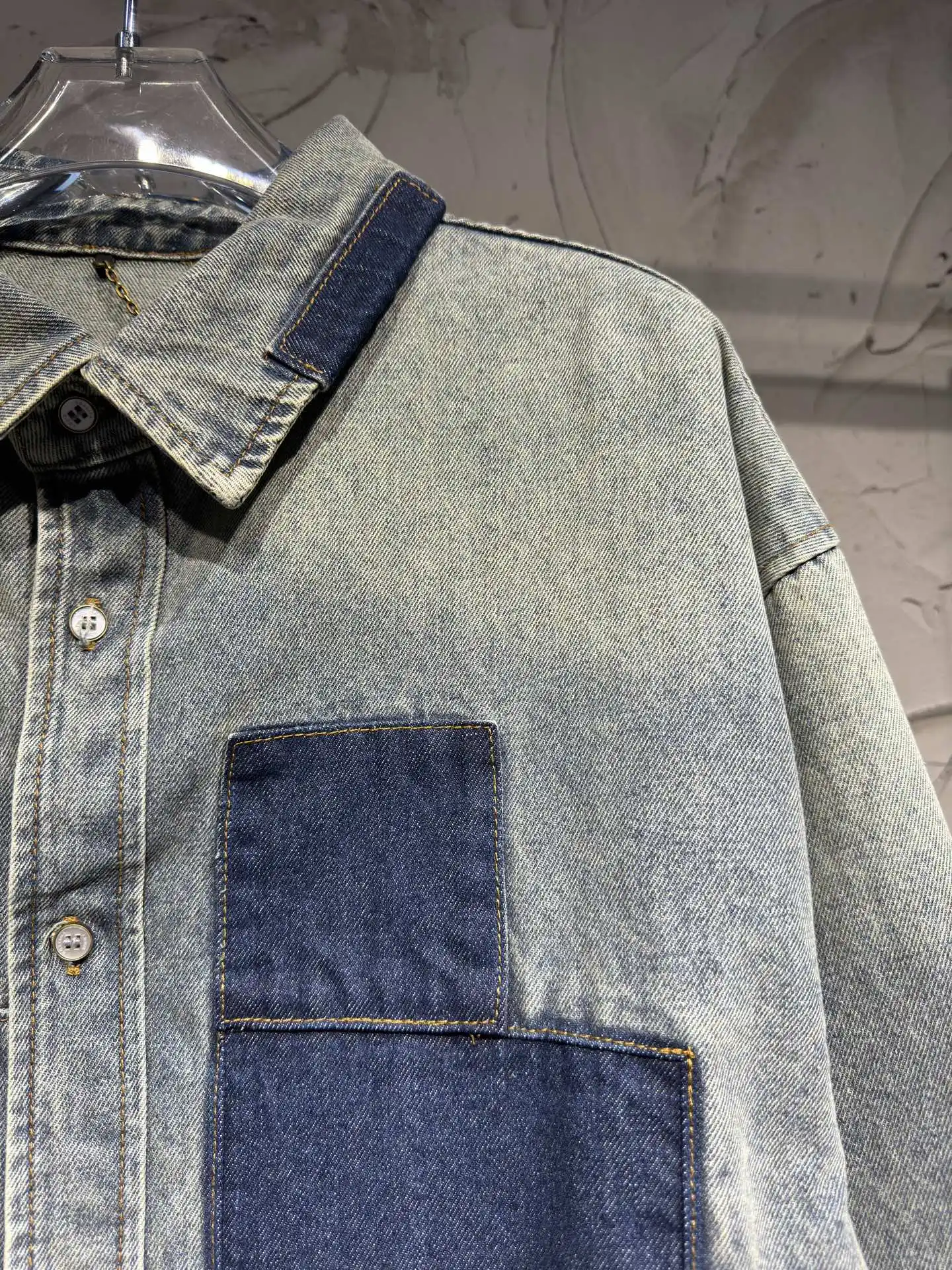 Patchwork Monogram Denim Overshirt D26523063 — view 4