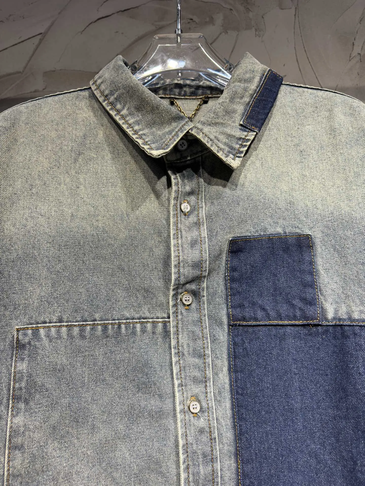 Patchwork Monogram Denim Overshirt D26523063 — view 5
