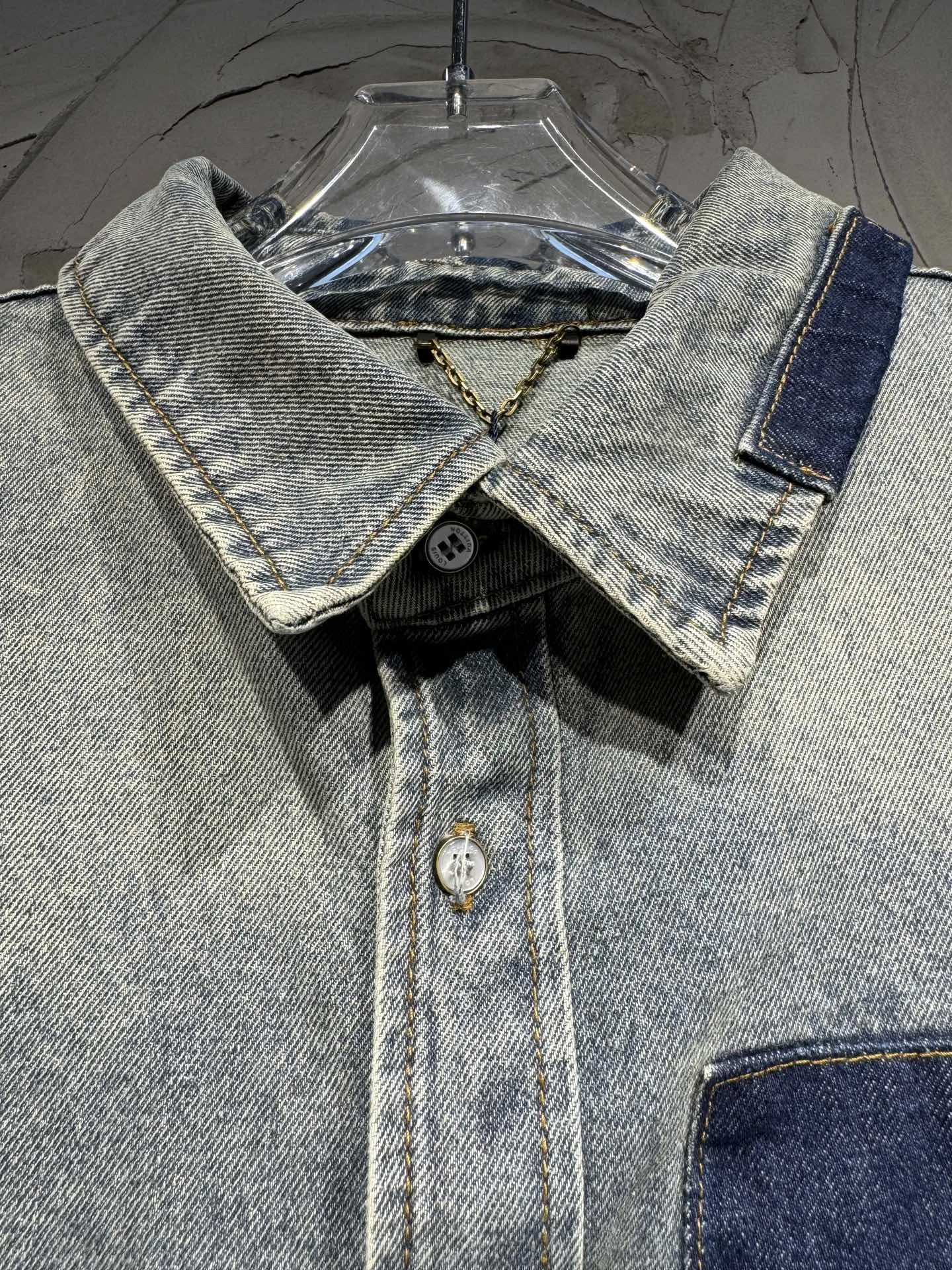 Patchwork Monogram Denim Overshirt D26523063 — view 6