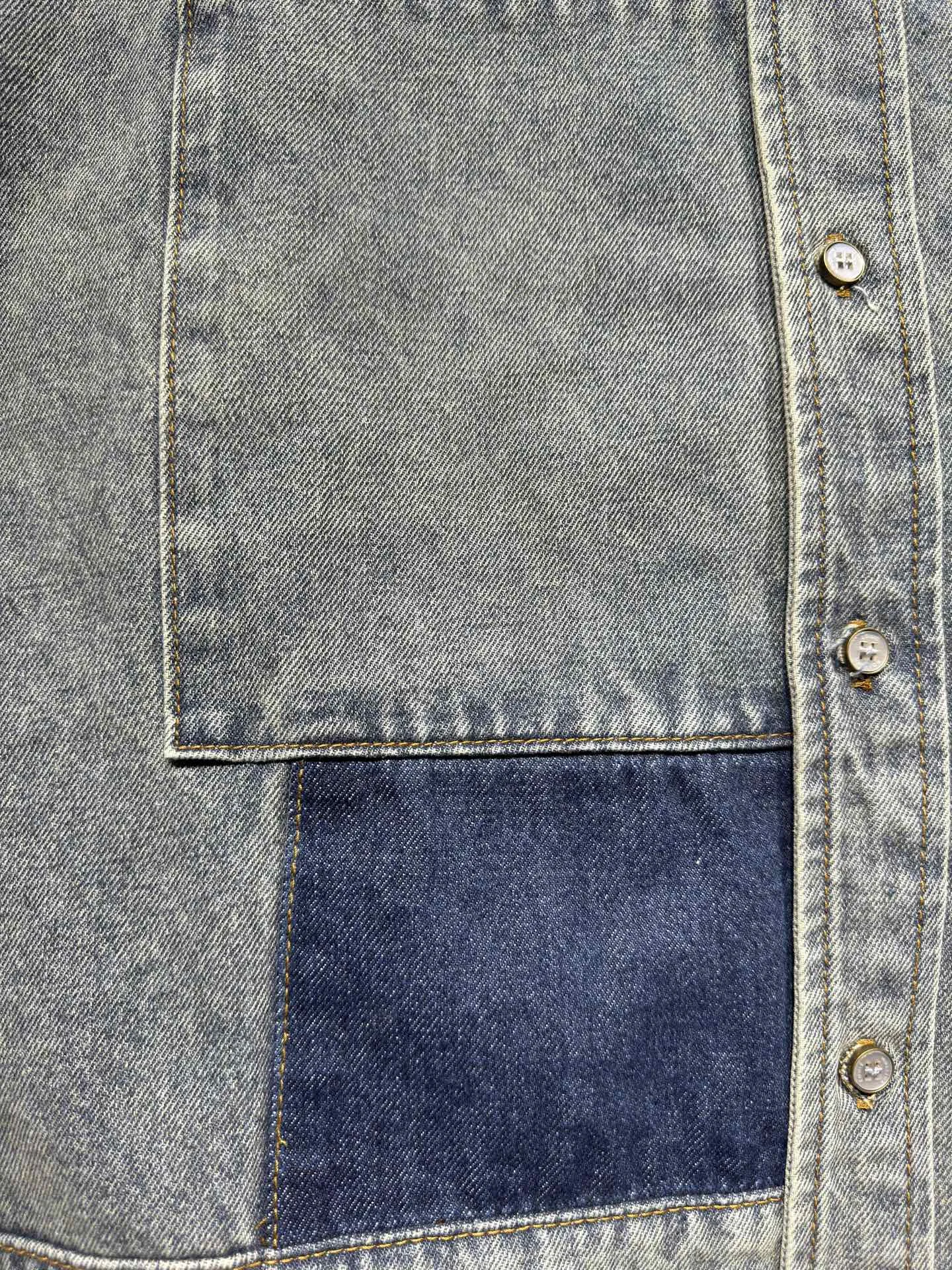 Patchwork Monogram Denim Overshirt D26523063 — view 8
