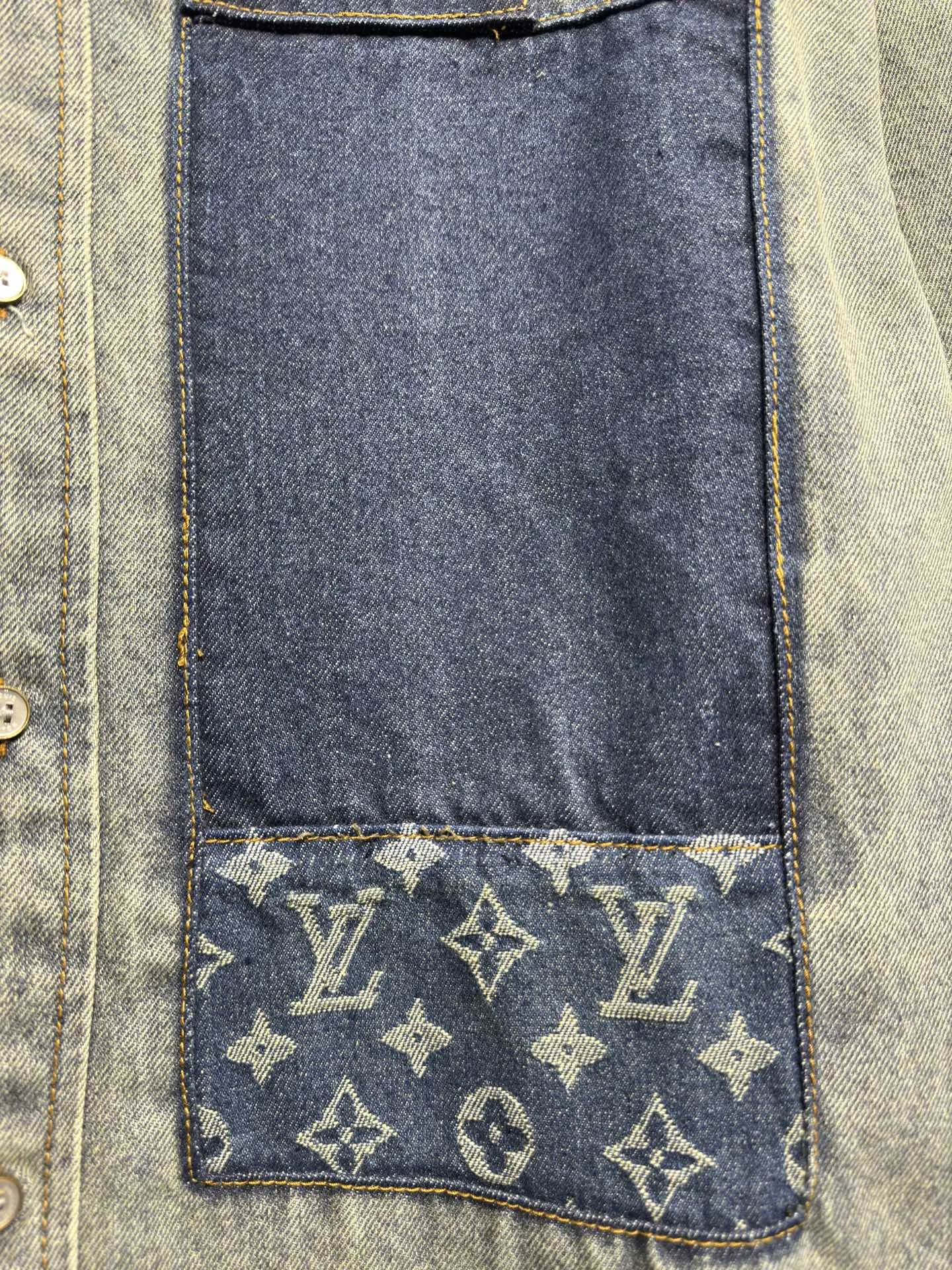 Patchwork Monogram Denim Overshirt D26523063 — view 9