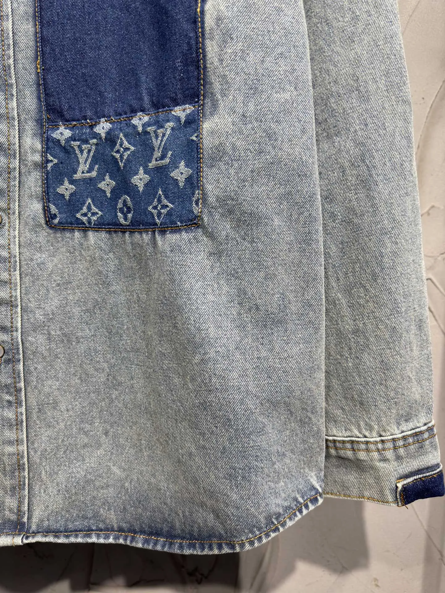 Patchwork Monogram Denim Overshirt D26523063 — view 13