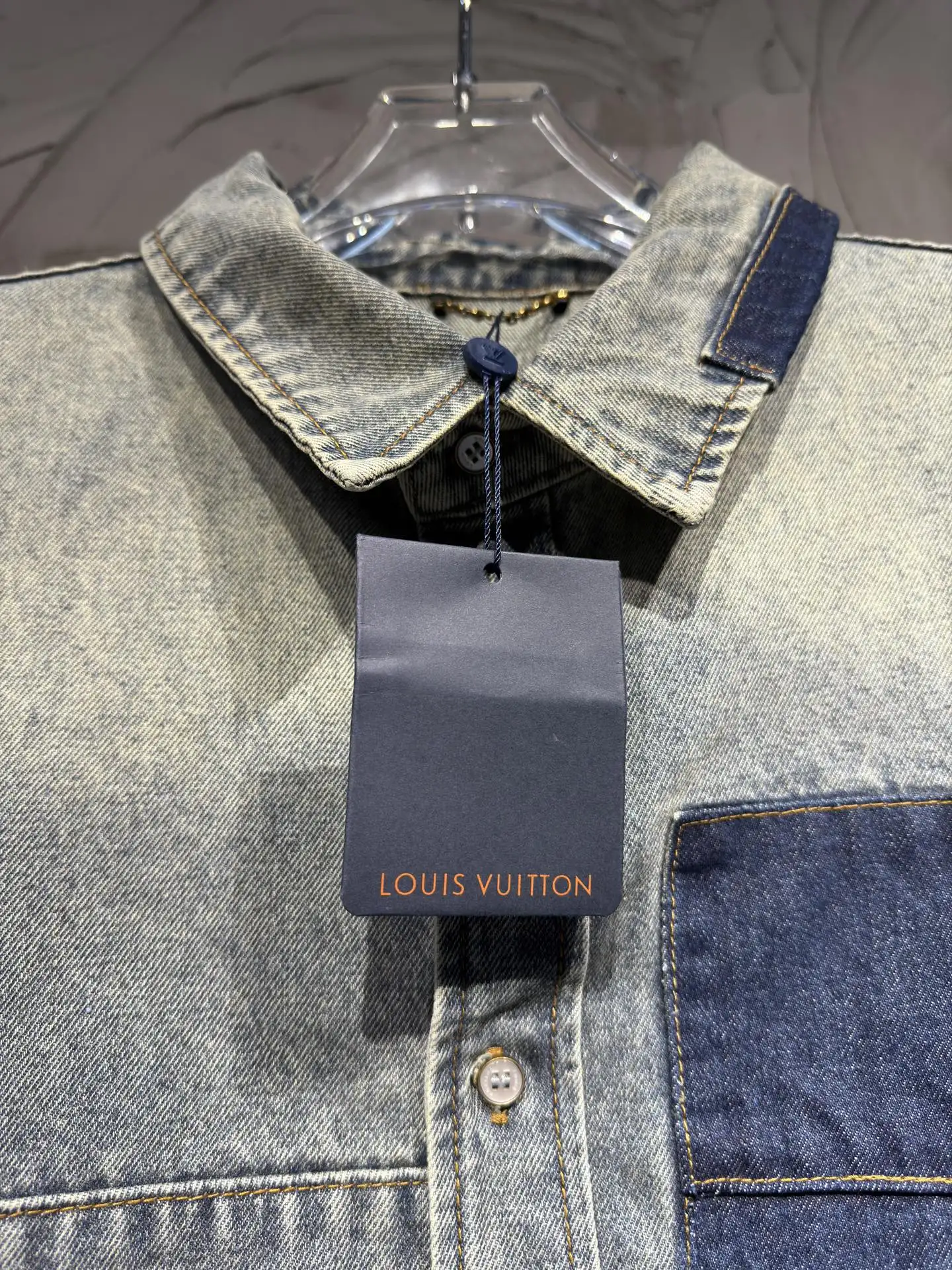 Patchwork Monogram Denim Overshirt D26523063 — view 15