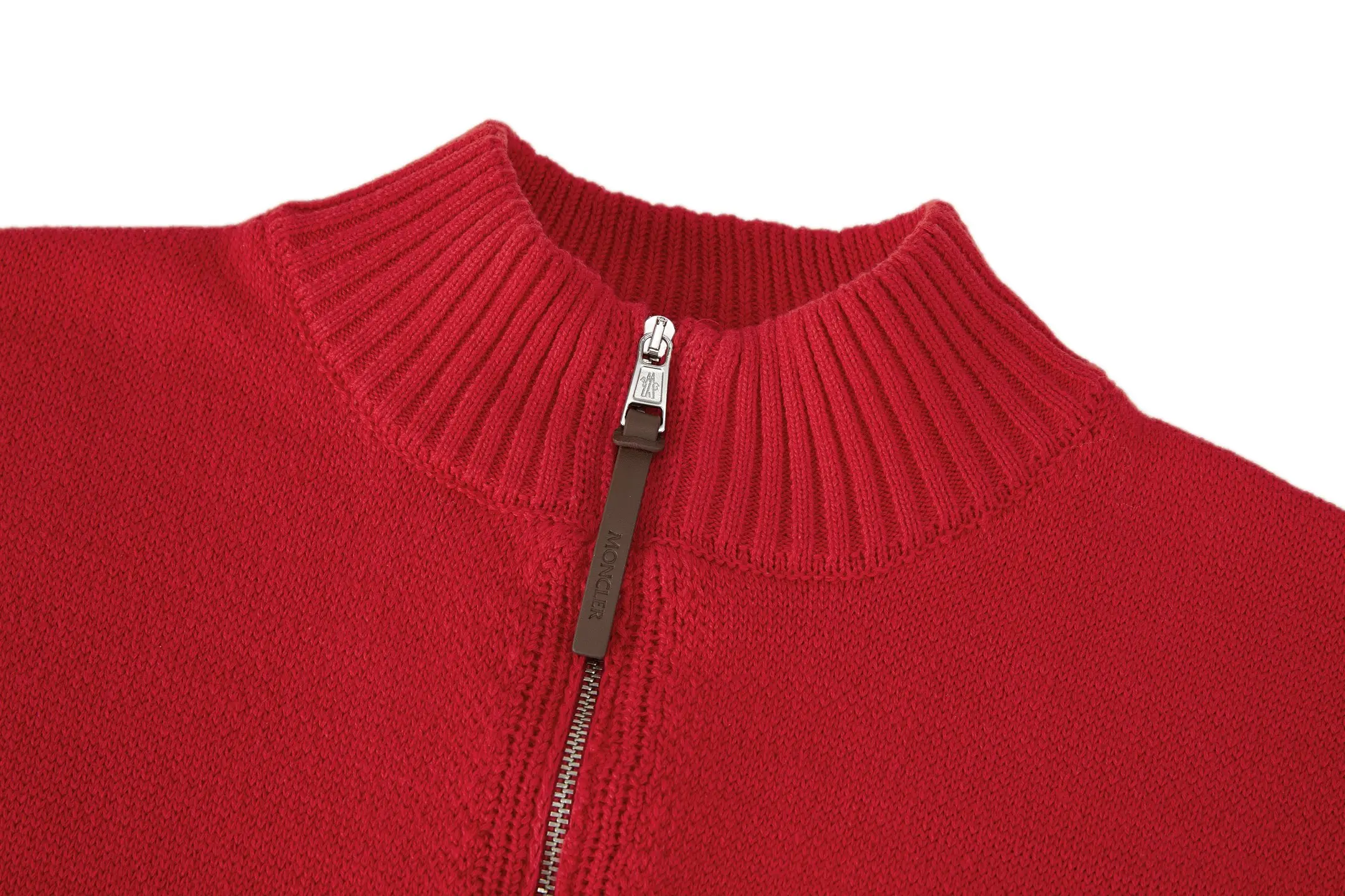 Moncler Half-Zip Wool and Cashmere-Blend Sweater D26521076 — view 3