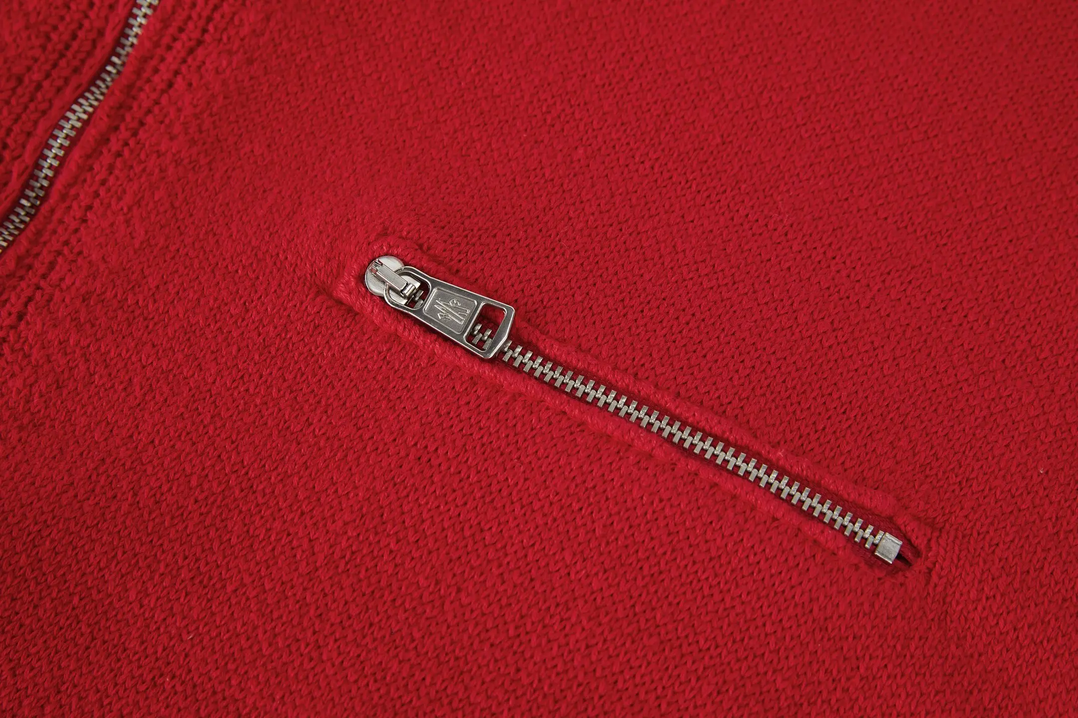 Moncler Half-Zip Wool and Cashmere-Blend Sweater D26521076 — view 4