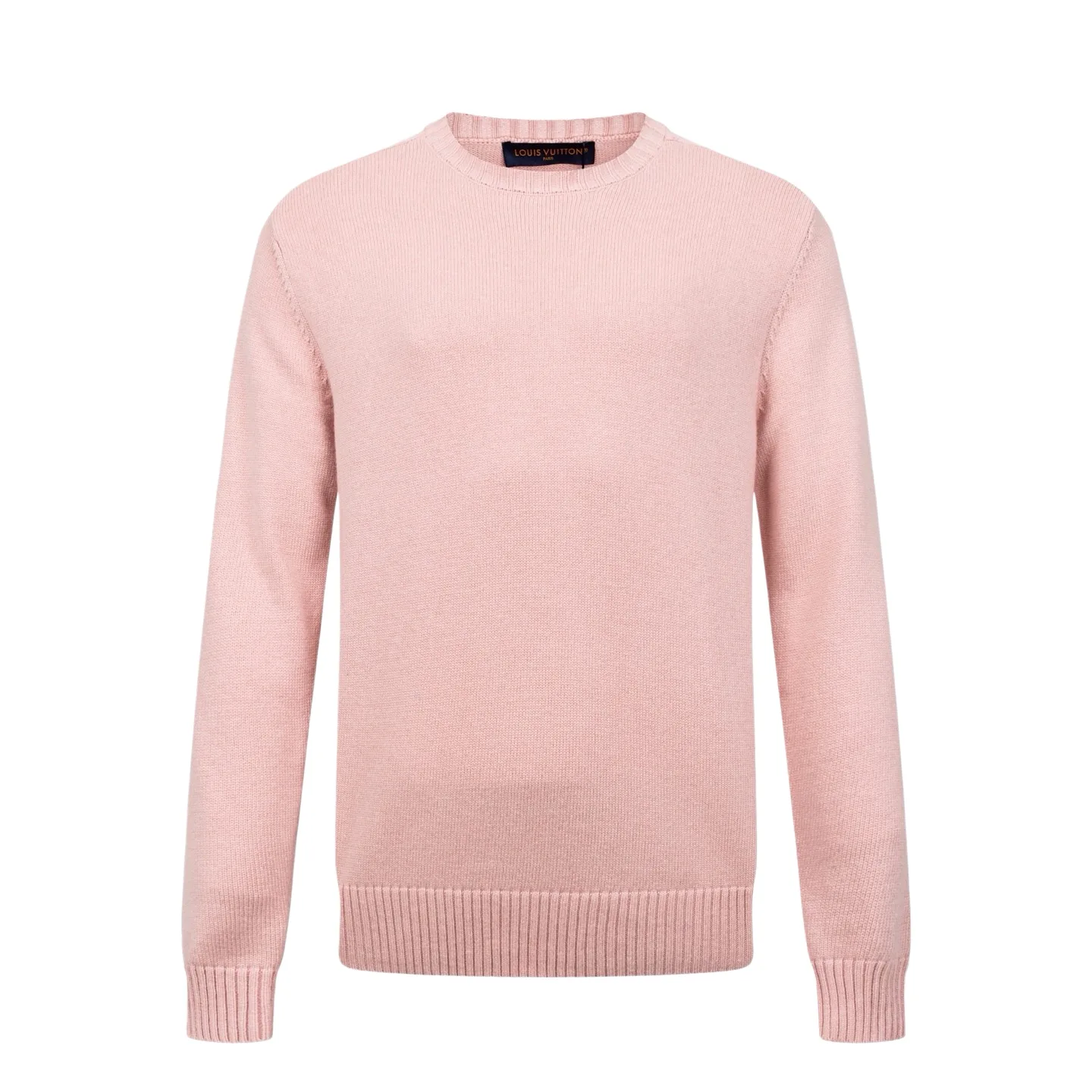 Leather Patch Wool Crew-Neck Sweater D27021101