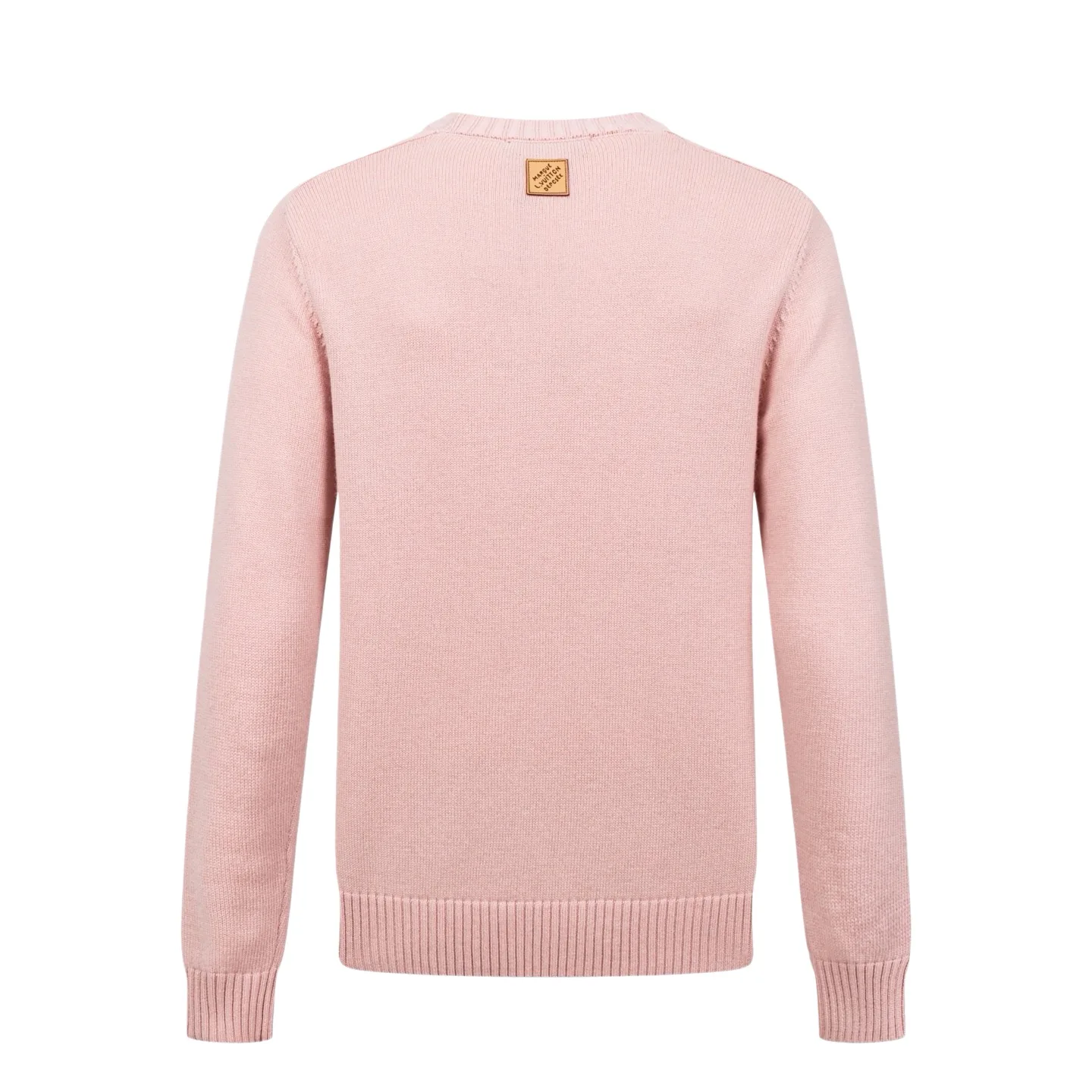 Leather Patch Wool Crew-Neck Sweater D27021101 — view 2