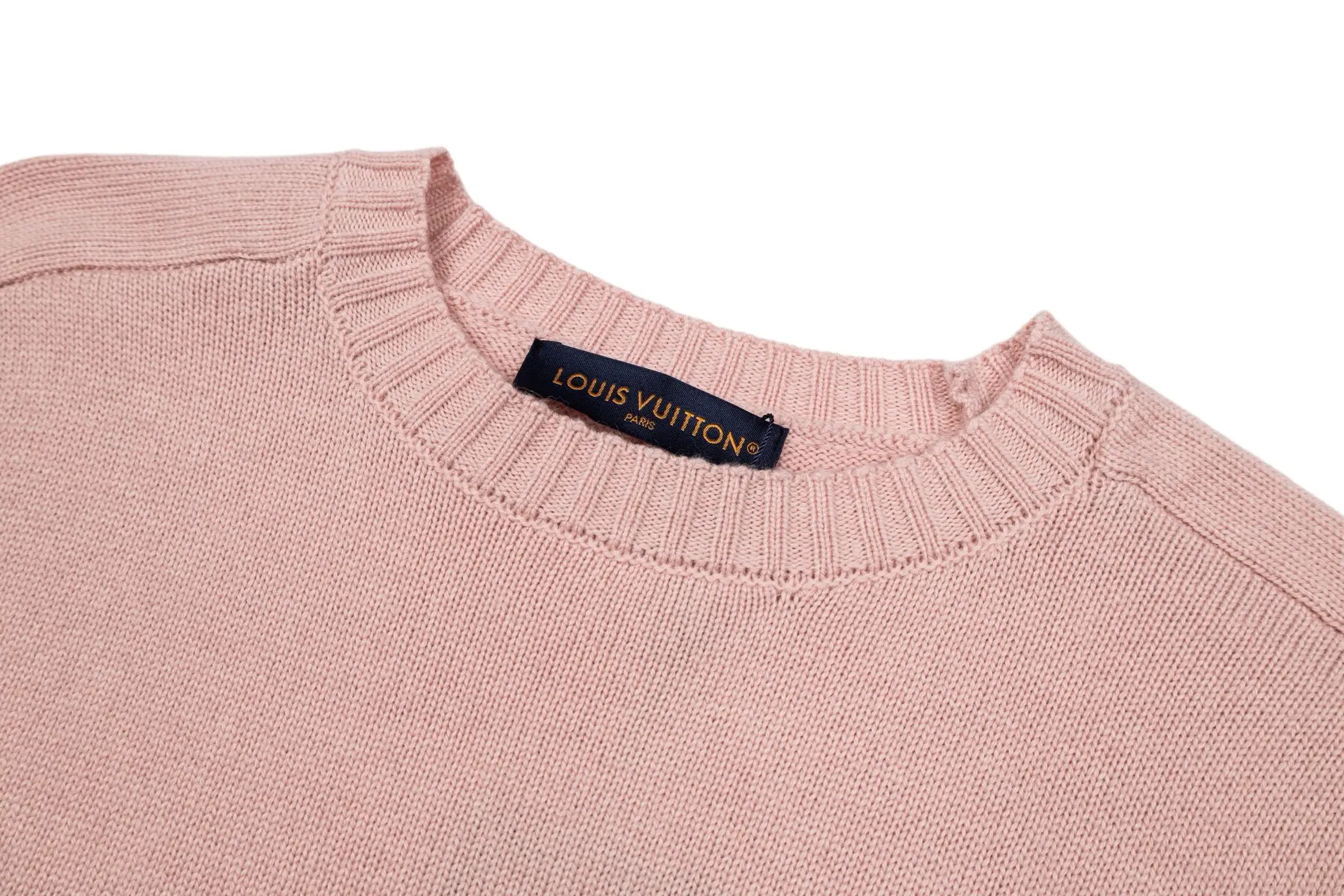 Leather Patch Wool Crew-Neck Sweater D27021101 — view 3