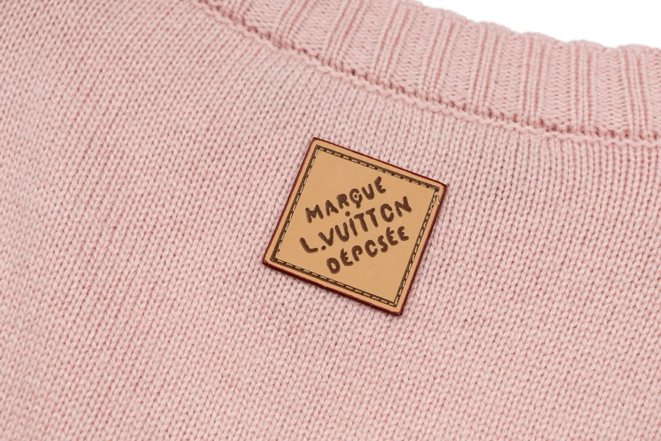 Leather Patch Wool Crew-Neck Sweater D27021101 — view 6