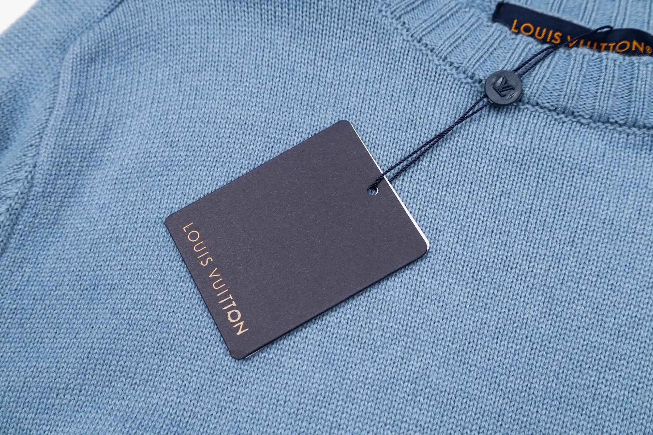 Leather-Trimmed Wool Crew-Neck Sweater D27021099 — view 5