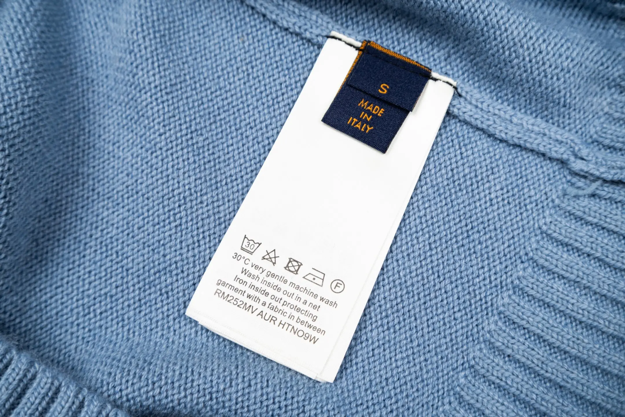 Leather-Trimmed Wool Crew-Neck Sweater D27021099 — view 9