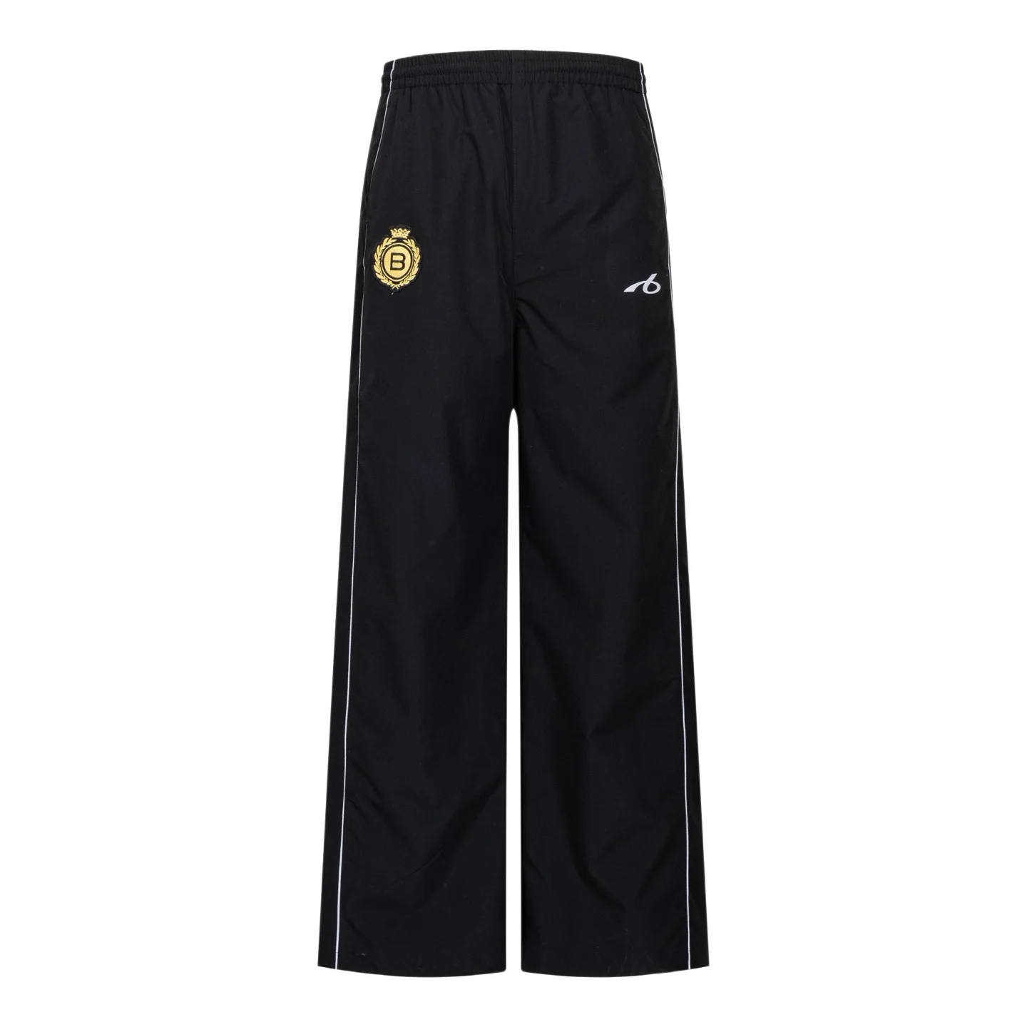Embroidered Crest Wide-Leg Track Pants D27021161