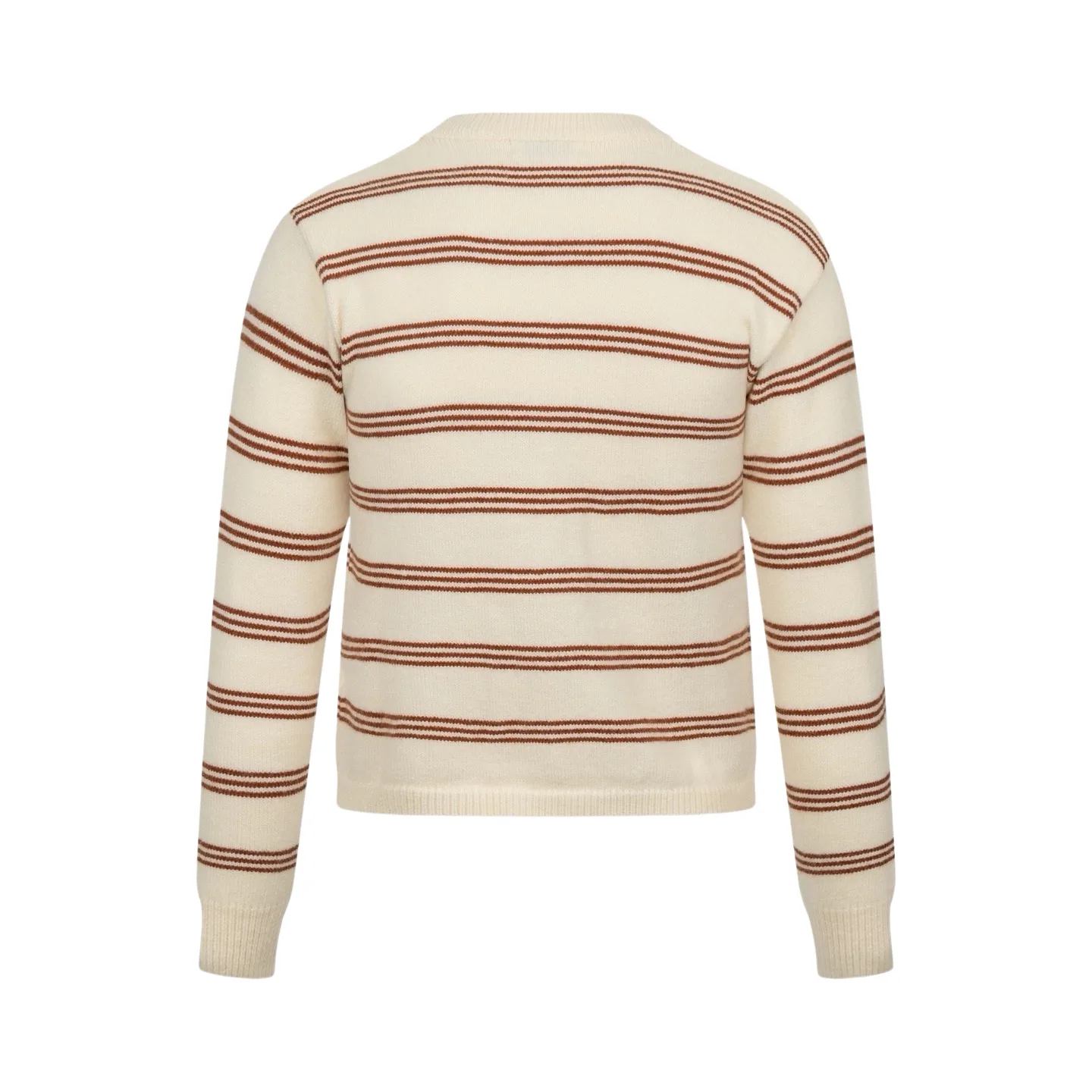 Striped Knit Cardigan with Logo Patch D27021047 — view 2