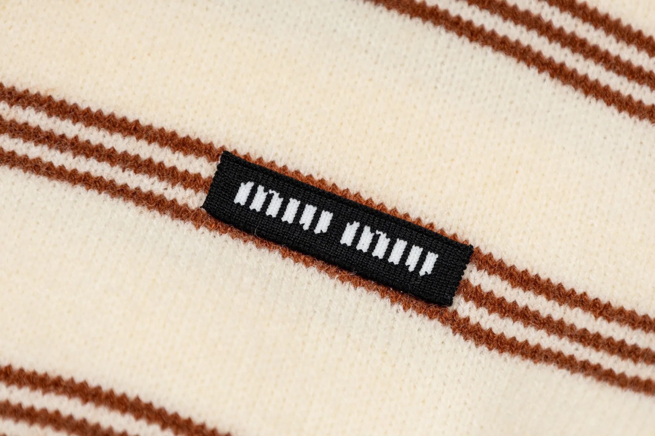 Striped Knit Cardigan with Logo Patch D27021047 — view 5