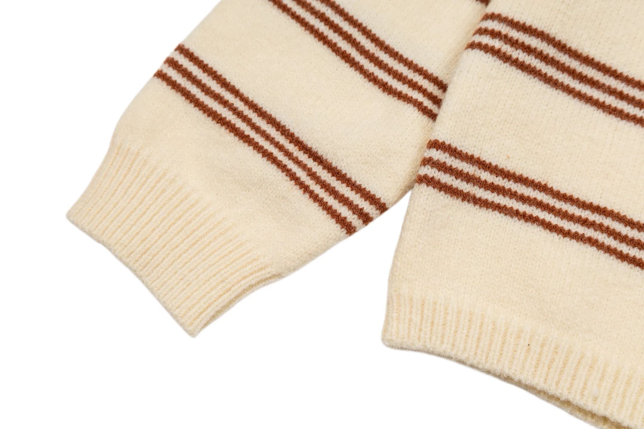 Striped Knit Cardigan with Logo Patch D27021047 — view 6