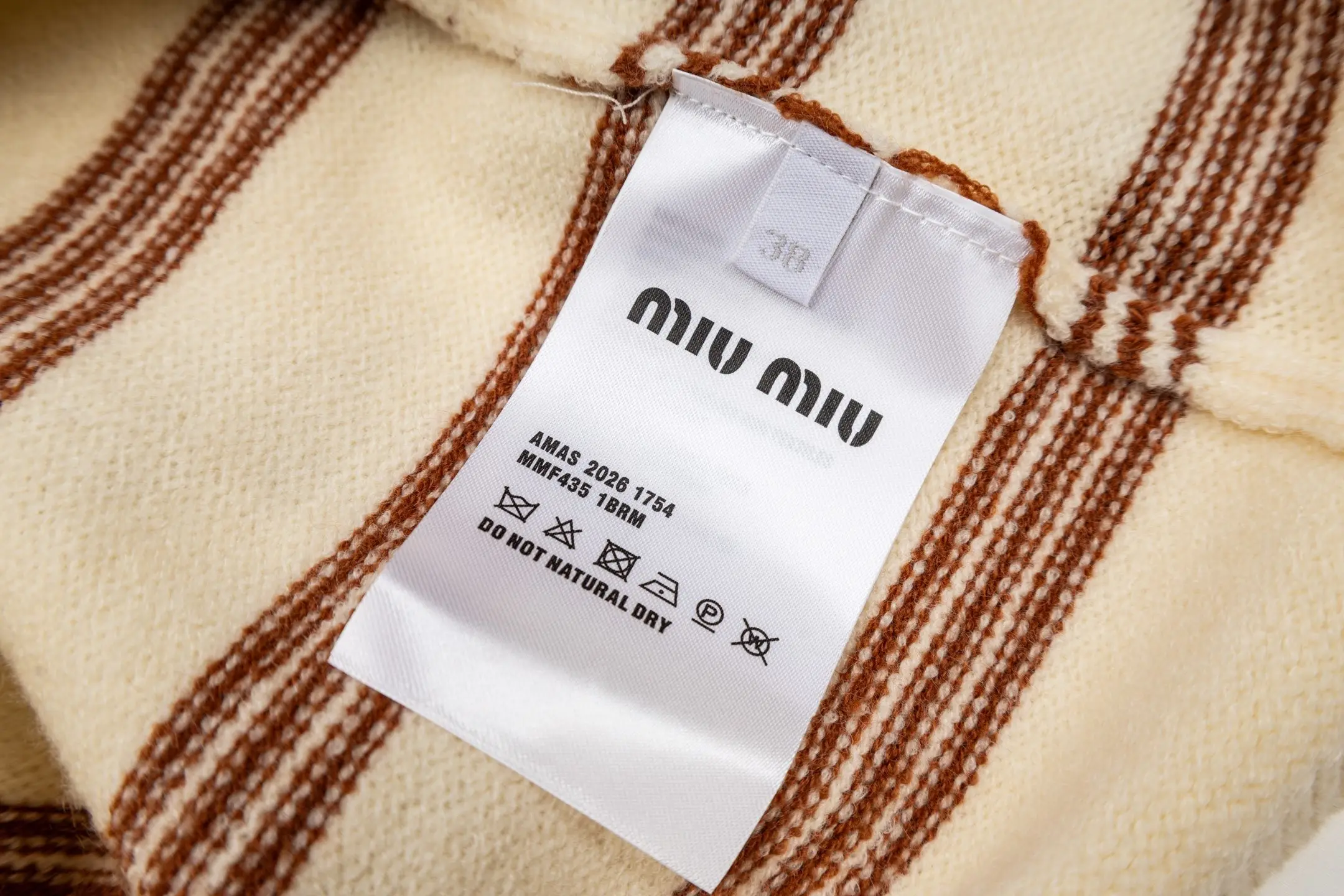 Striped Knit Cardigan with Logo Patch D27021047 — view 9