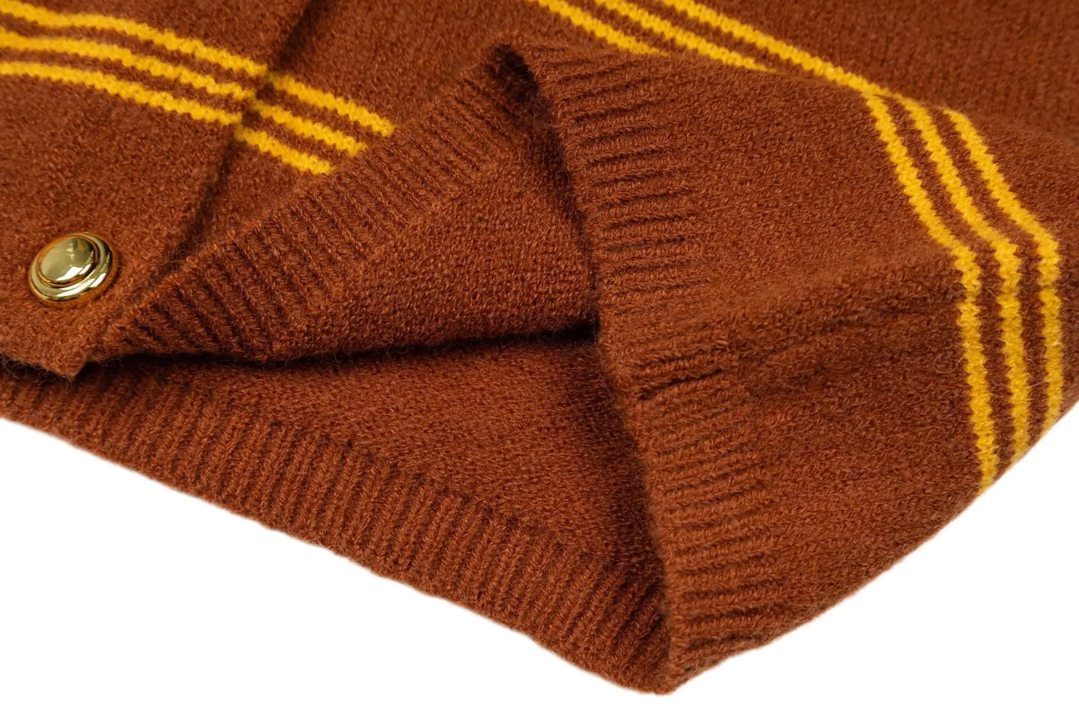 Logo-Patch Striped Knit Cardigan D27021046 — view 7