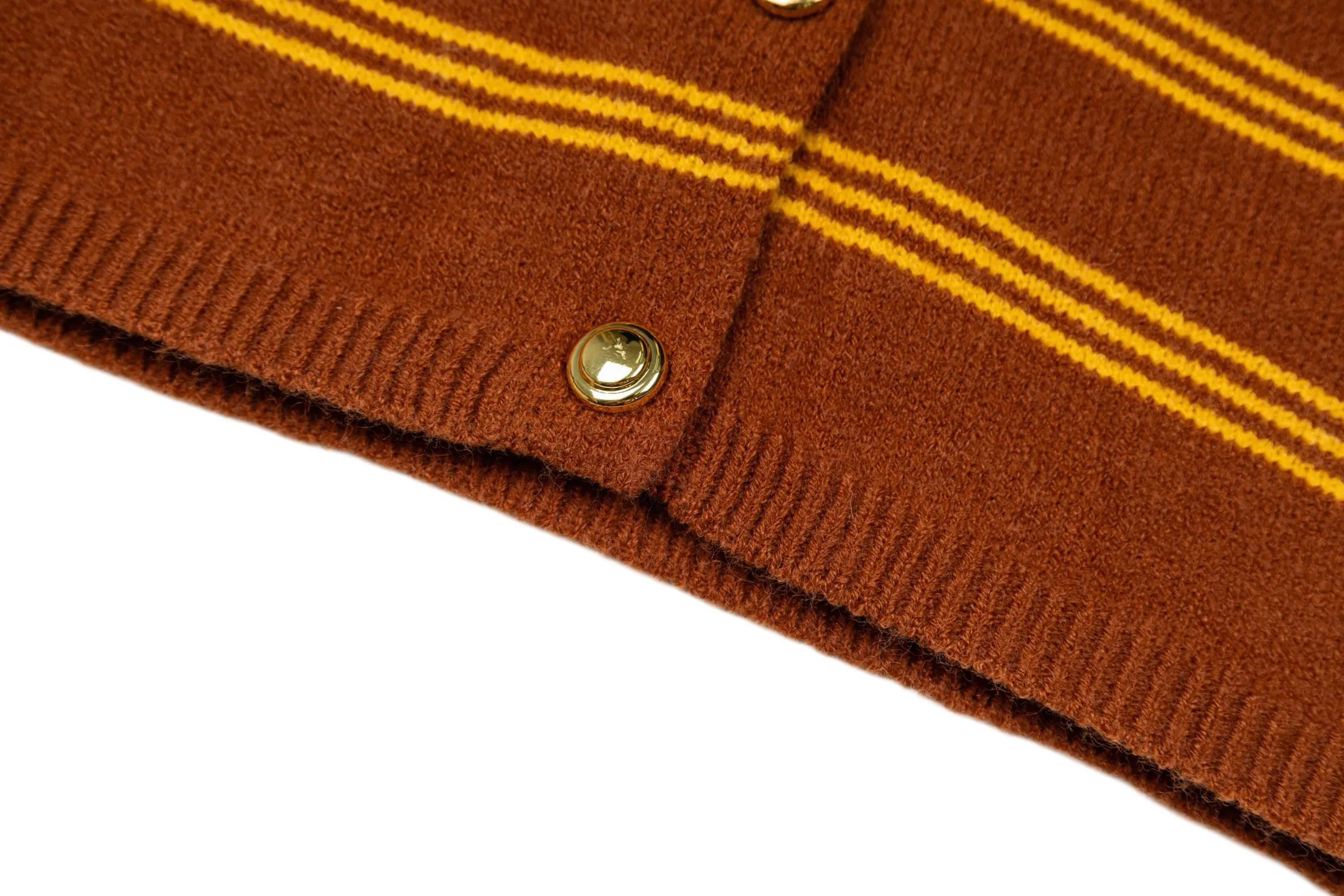 Logo-Patch Striped Knit Cardigan D27021046 — view 8