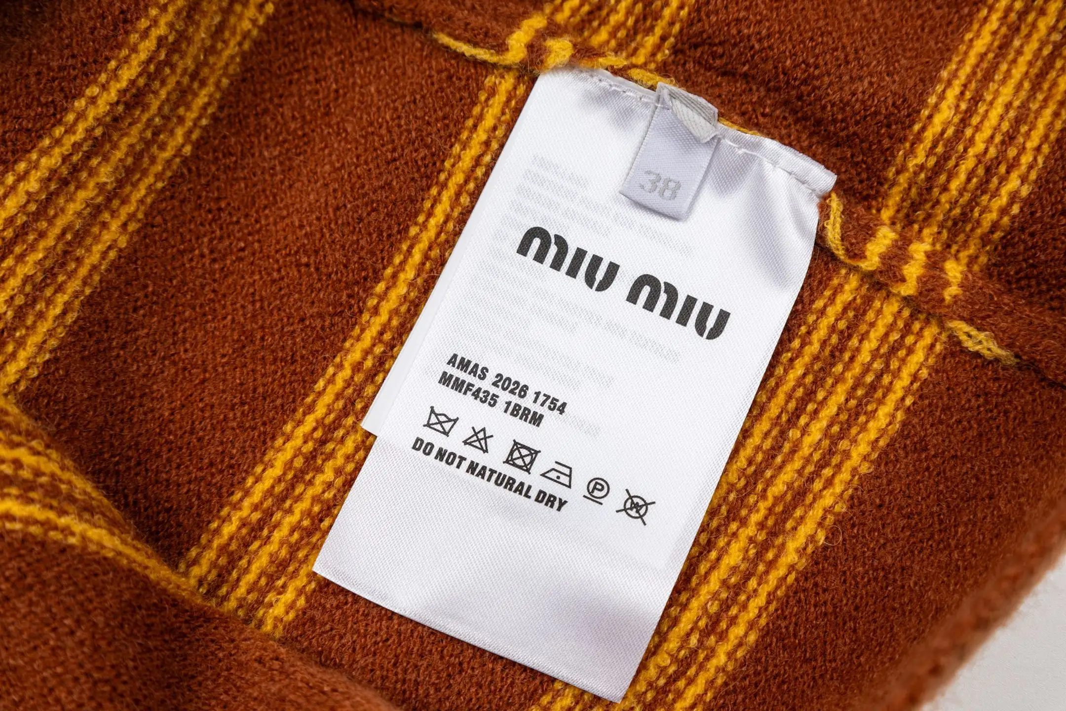 Logo-Patch Striped Knit Cardigan D27021046 — view 9