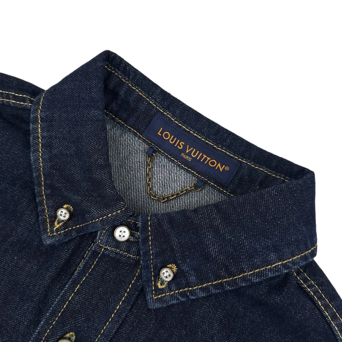 Leather Patch Logo Denim Shirt D27521022 — view 3