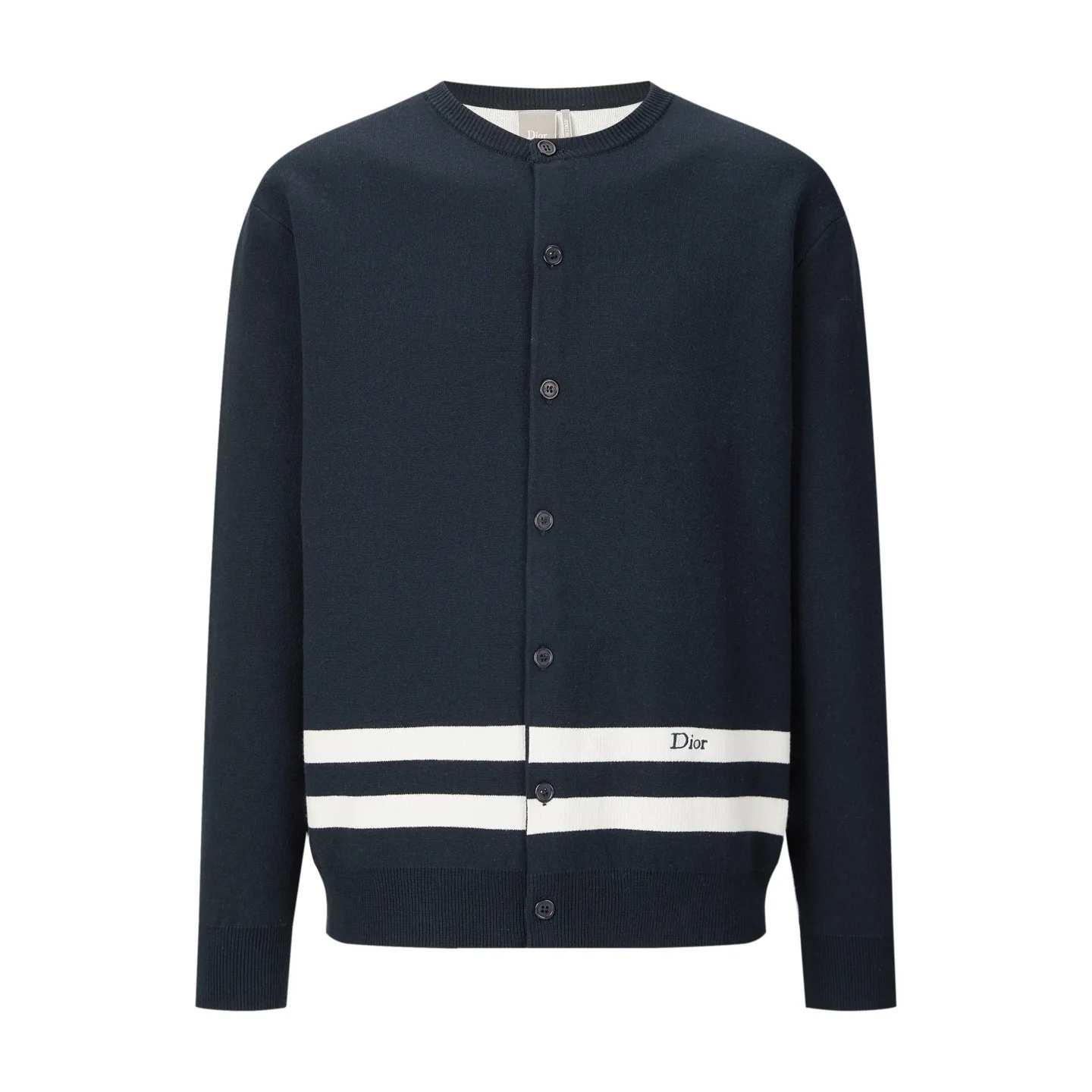 D-Stripes Logo Embroidered Wool-Blend Cardigan D27521090