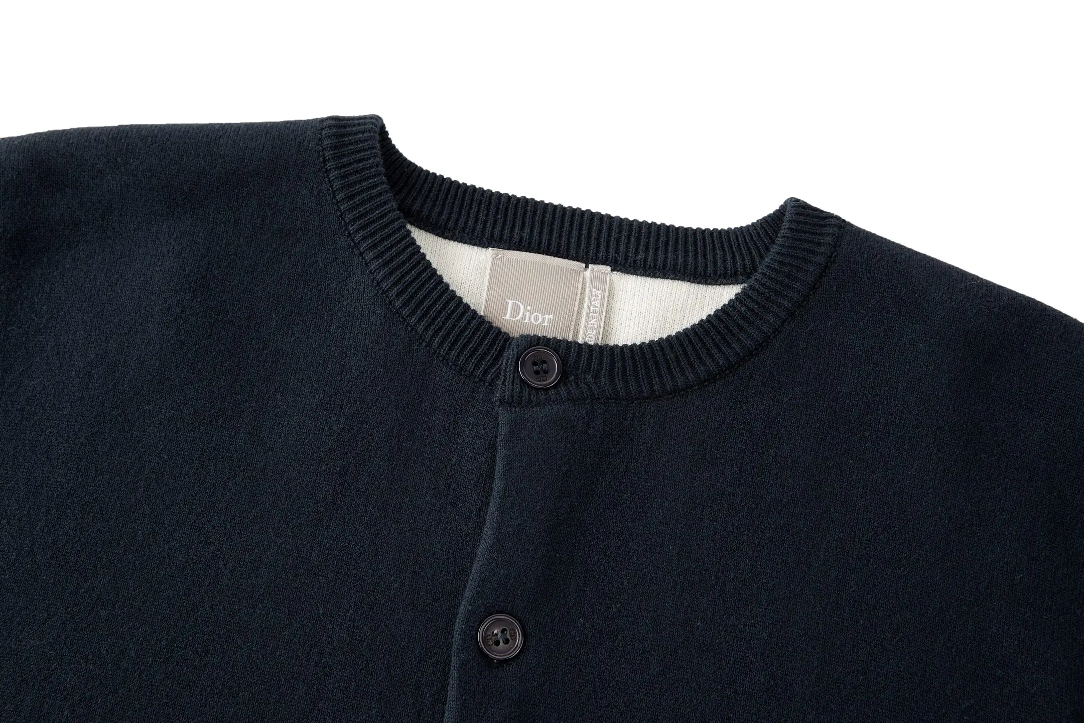D-Stripes Logo Embroidered Wool-Blend Cardigan D27521090 — view 3