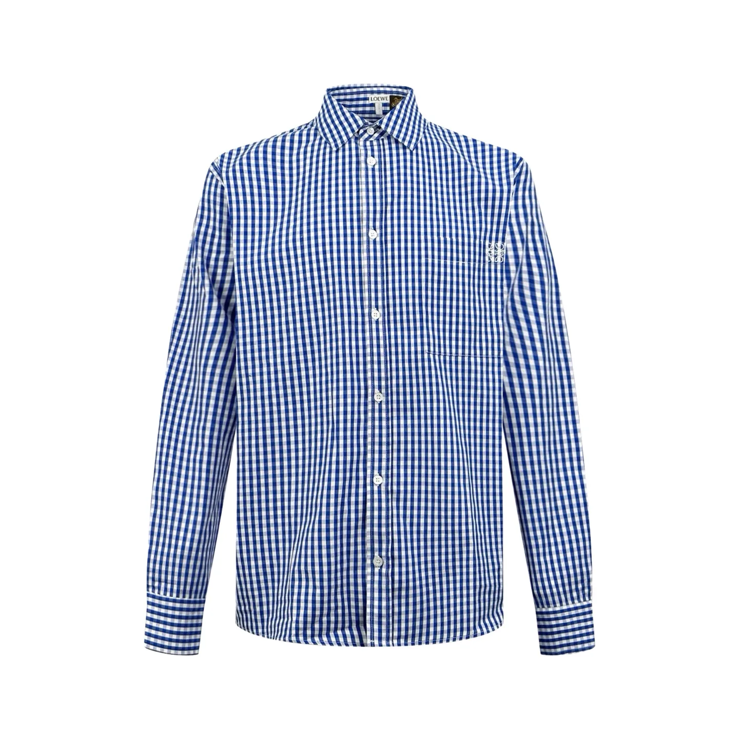 Anagram Embroidered Gingham Cotton Shirt D27521021