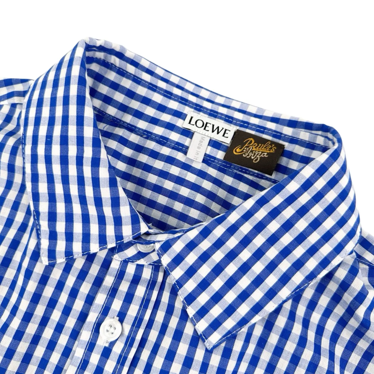 Anagram Embroidered Gingham Cotton Shirt D27521021 — view 3