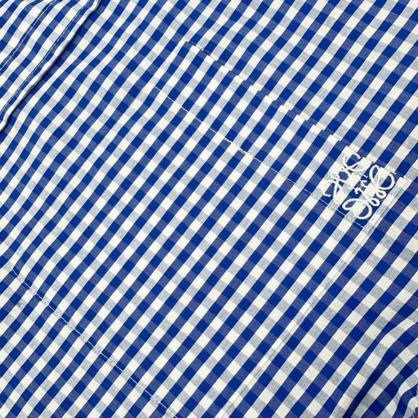 Anagram Embroidered Gingham Cotton Shirt D27521021 — view 4