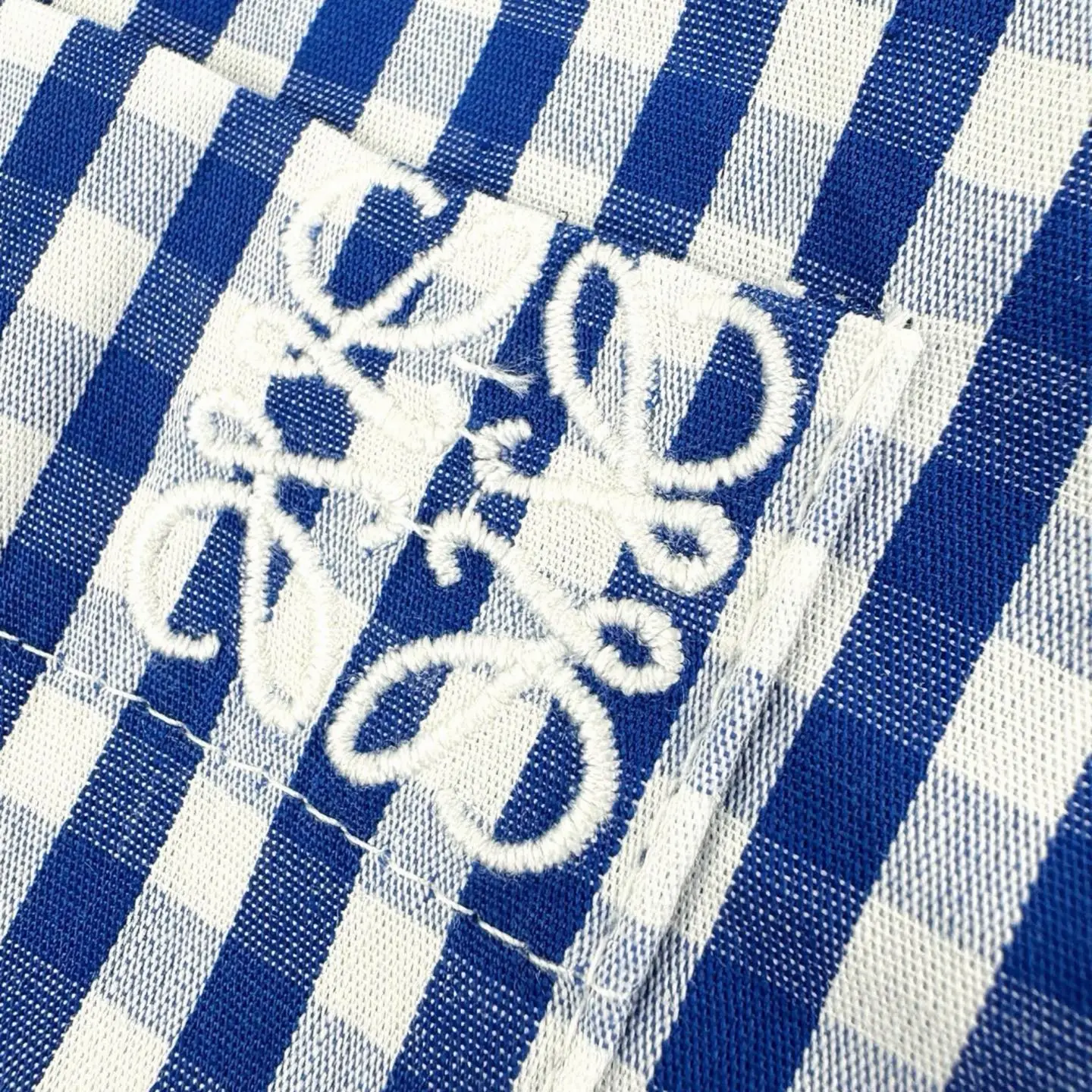 Anagram Embroidered Gingham Cotton Shirt D27521021 — view 5