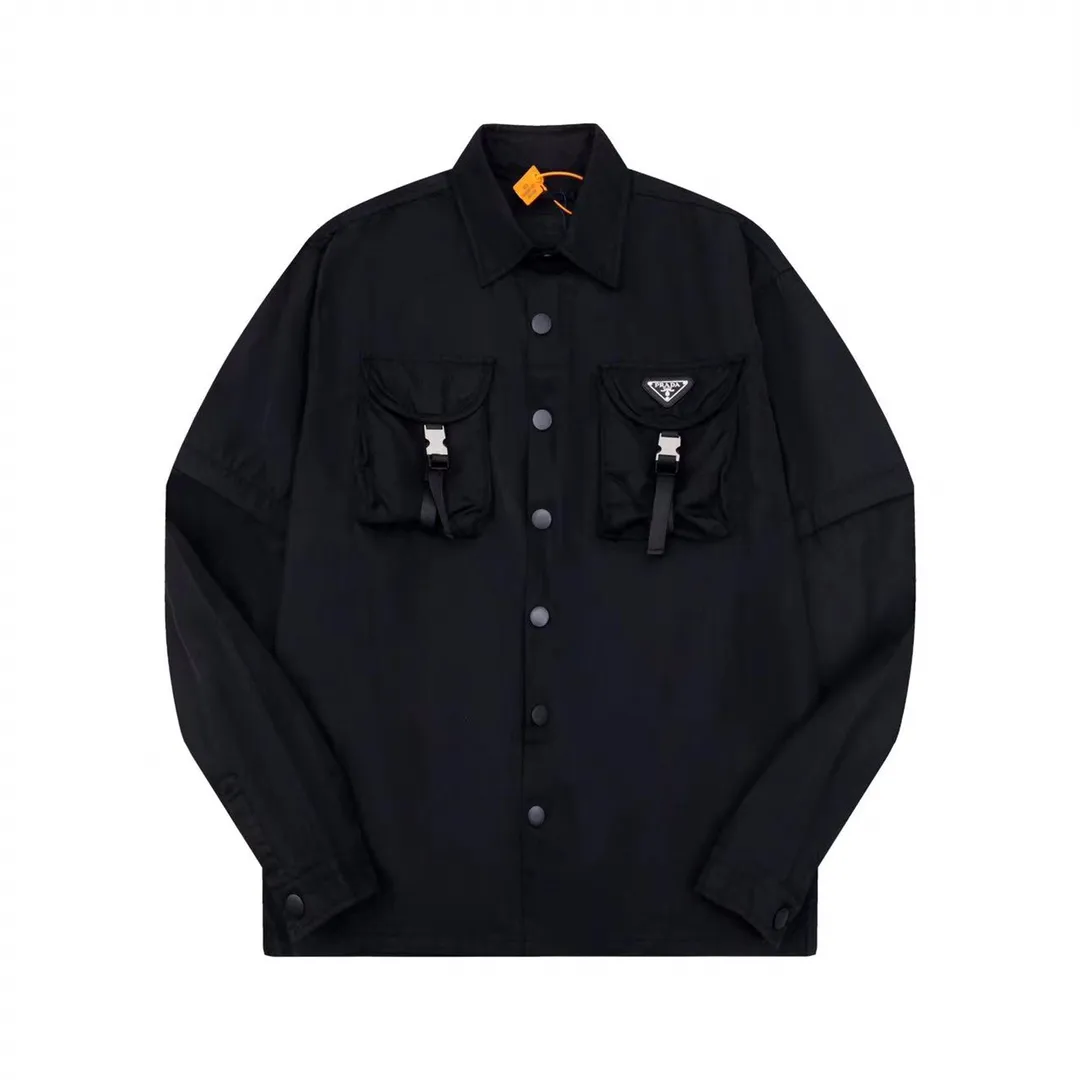 Convertible Nylon Overshirt with Buckle Pockets D27513038