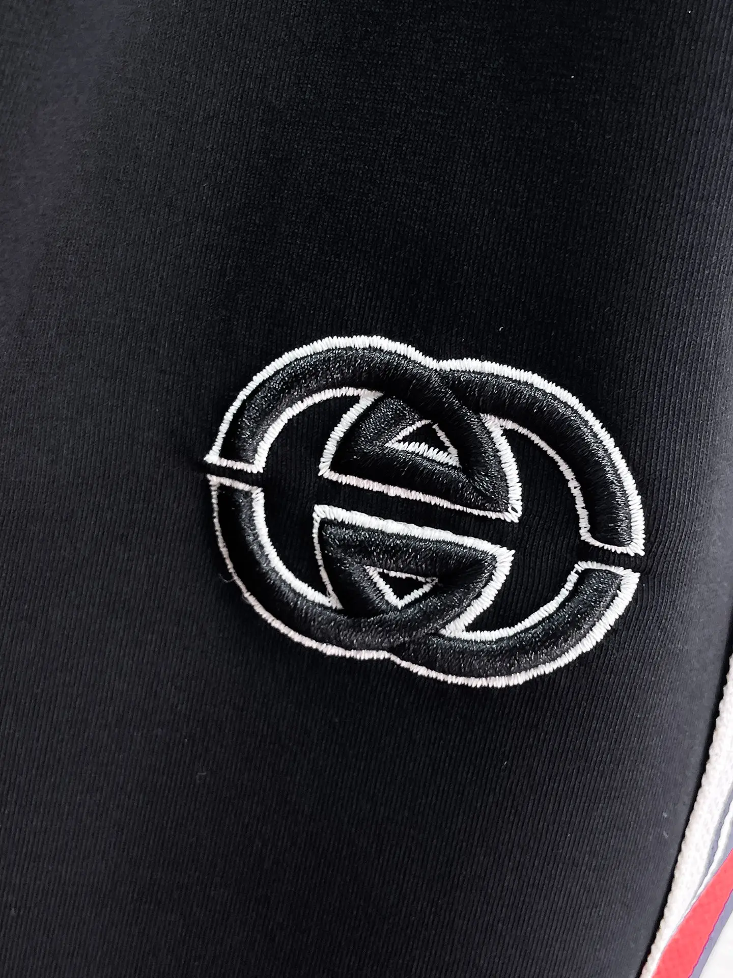 Web-Stripe Logo Cotton-Blend Sweatpants D28014422 — view 4